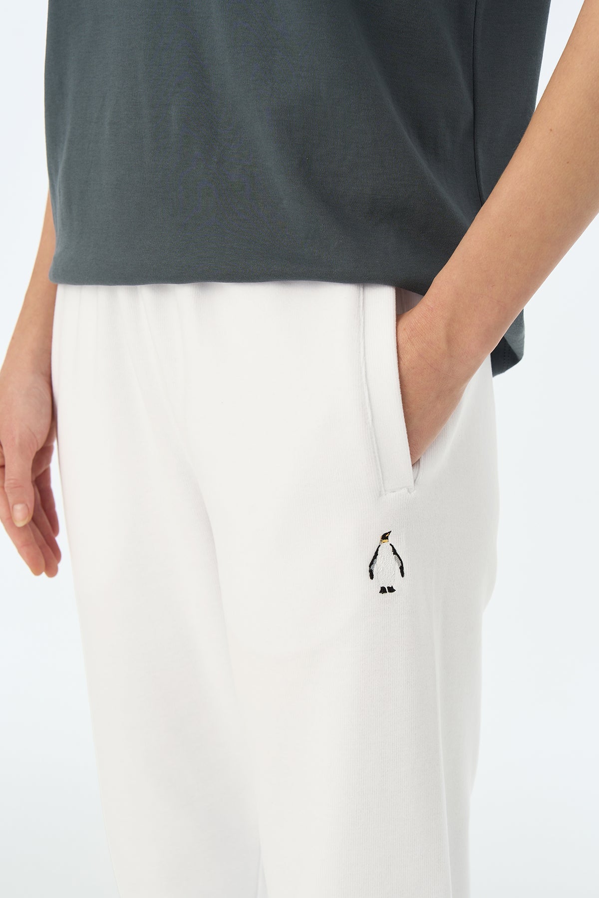 İmparator Penguen SuperSoft Kadın Eşofman Altı - Beyaz