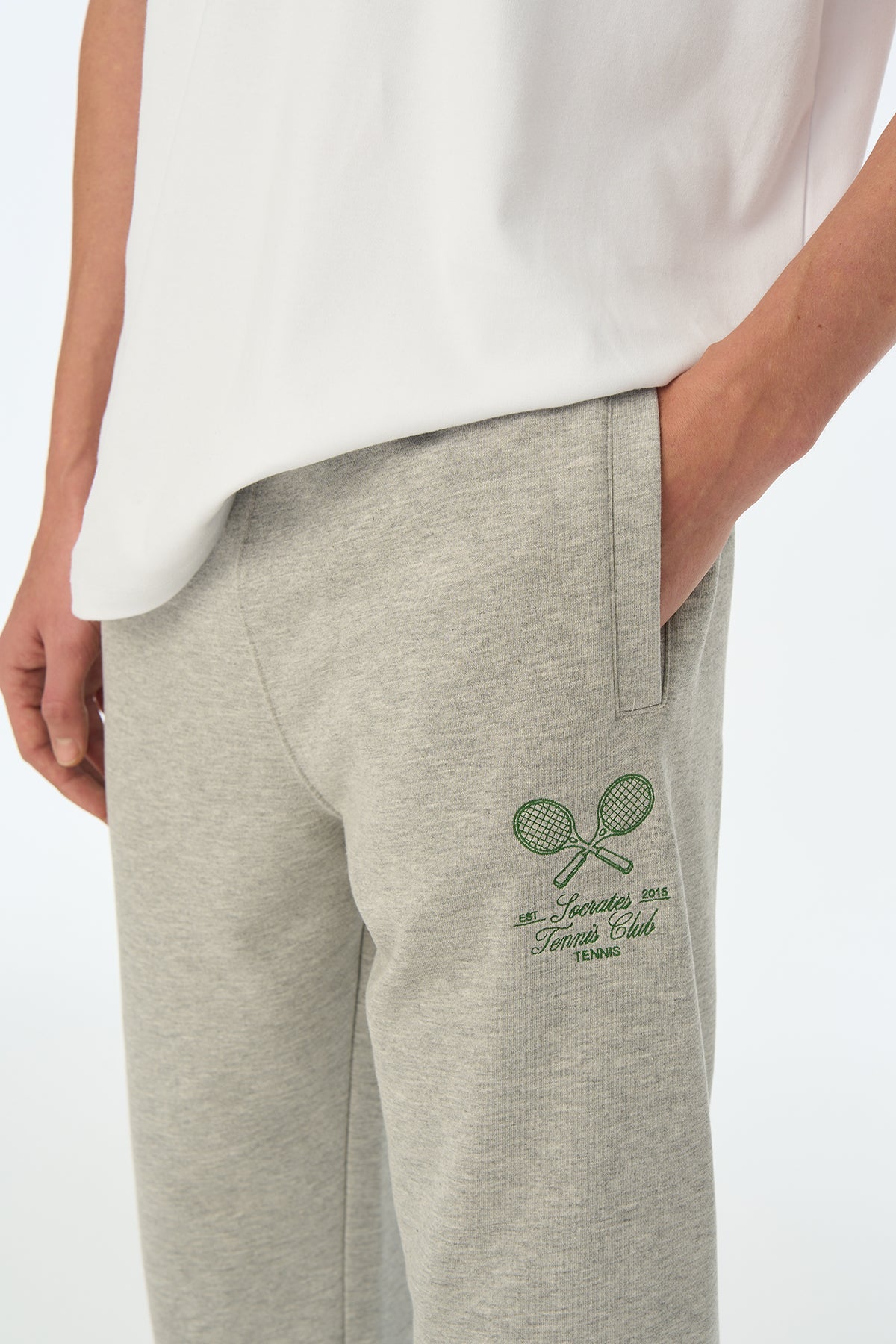 Tennis Club SuperSoft Erkek Eşofman Altı - Gri Melanje