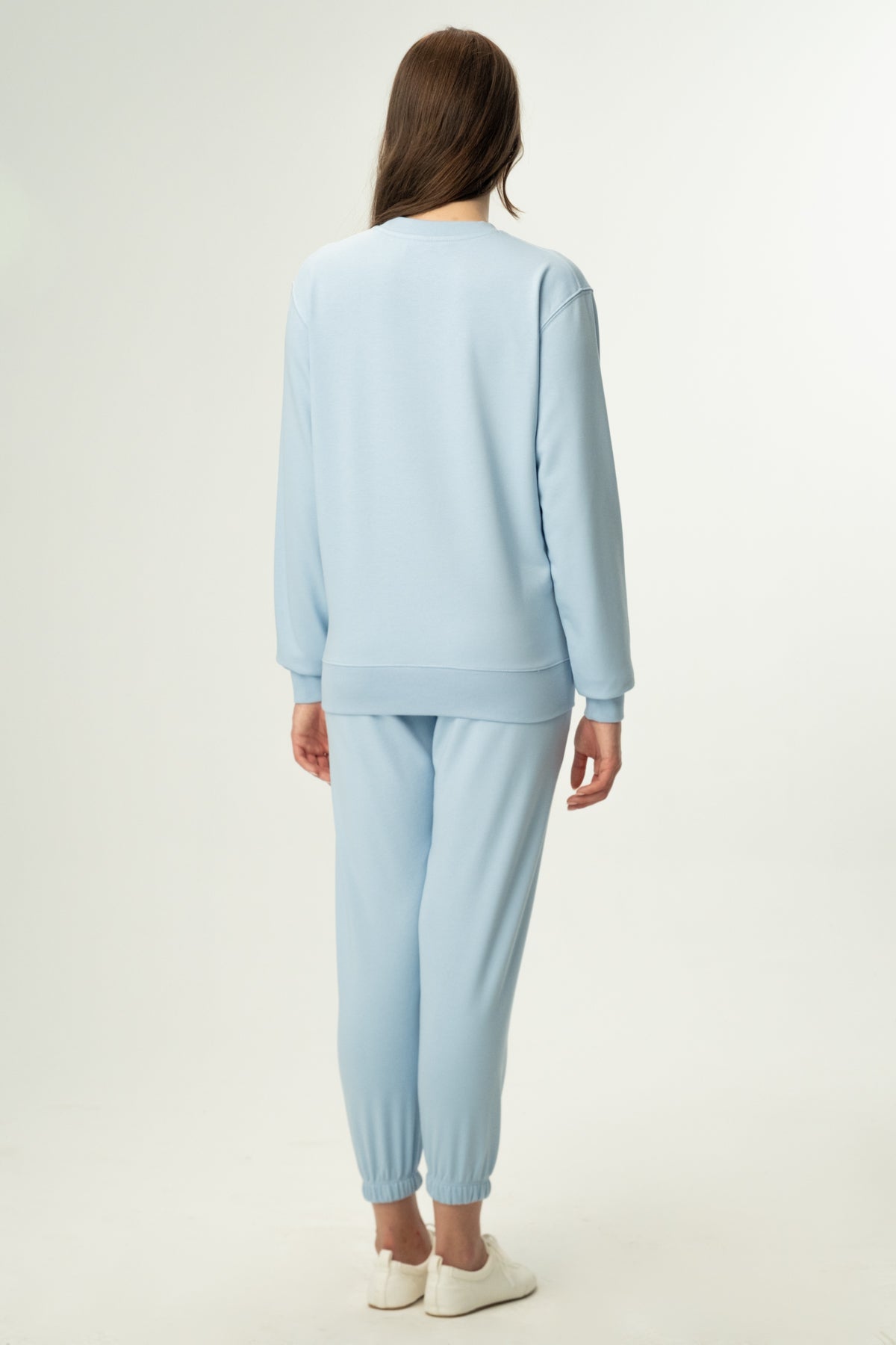 Panda Soft Fleece Kadın Eşofman Altı - Bebek Mavisi