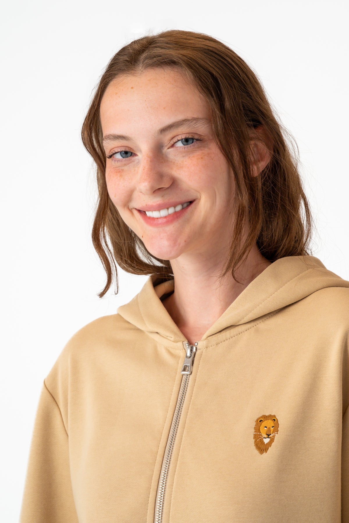 Aslan Soft Fleece Full-Zip Hoodie - Latte