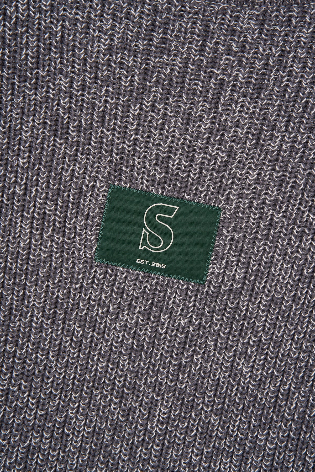 S Logo Full-Zip Triko - Gri Melanj