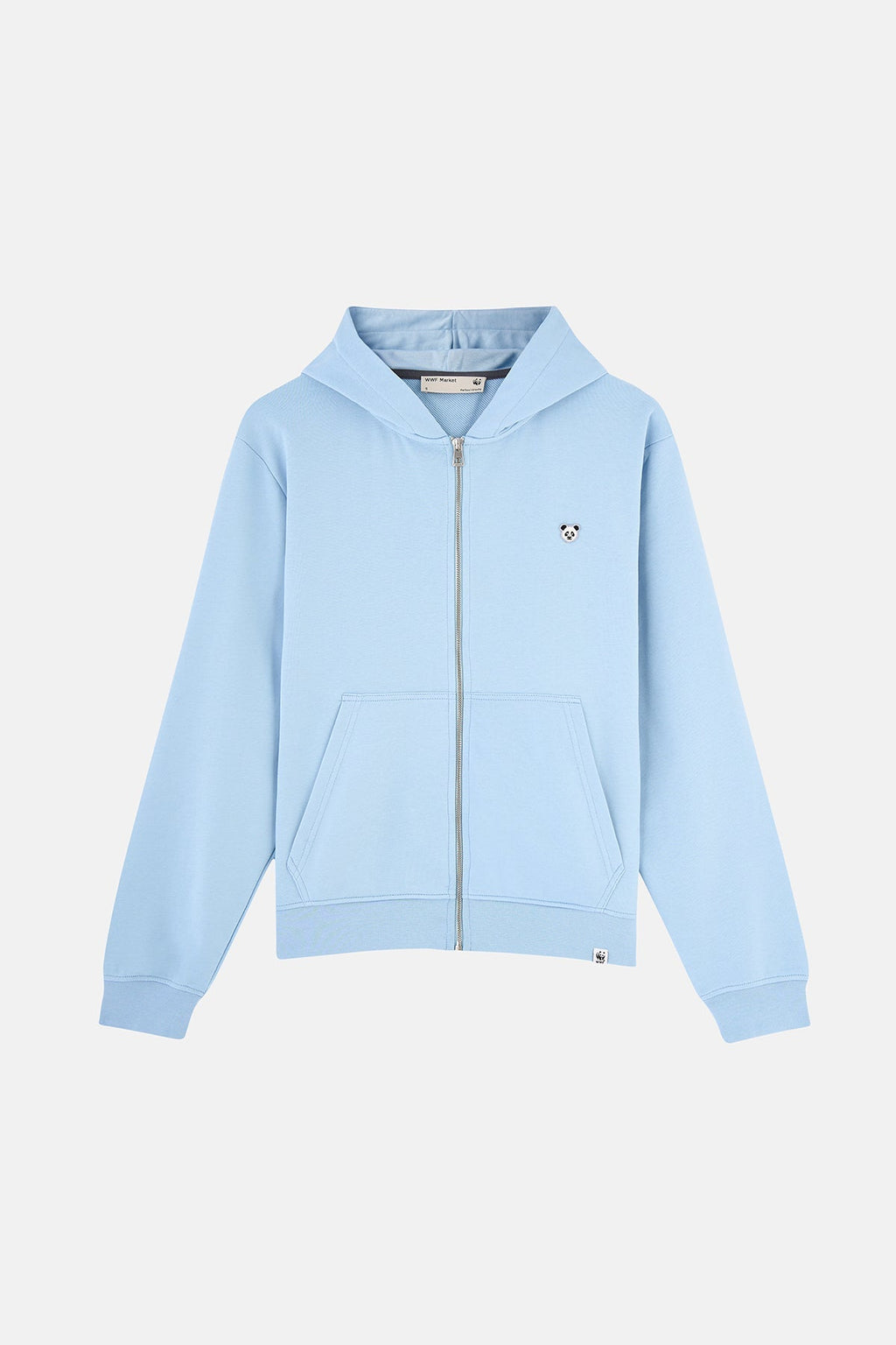 Panda Soft Fleece Full-Zip Hoodie - Bebek Mavisi