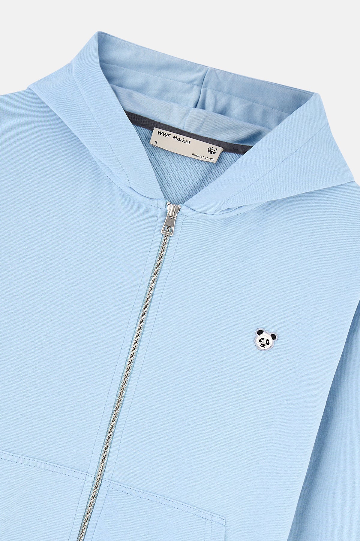 Panda Soft Fleece Full-Zip Hoodie - Bebek Mavisi