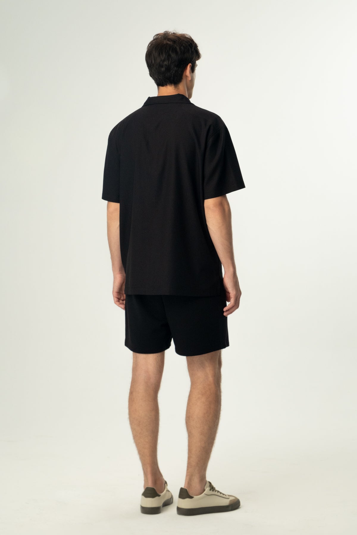 Denizatı Tencel Kısa Kol Gömlek - Siyah