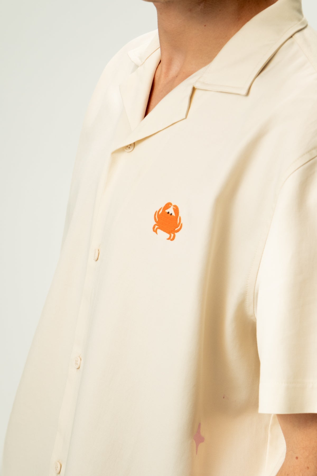 Yengeç Tencel Kısa Kol Gömlek - Ekru