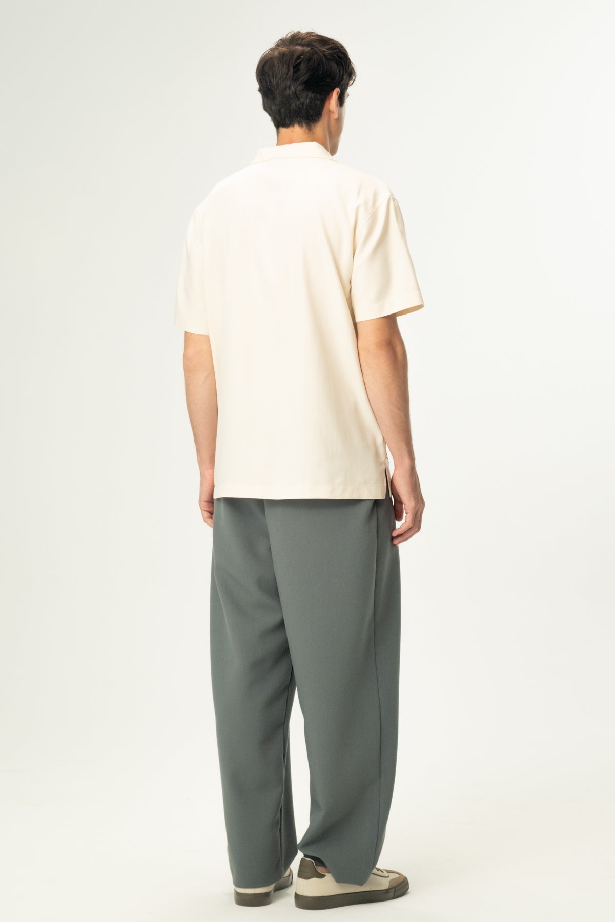 Yengeç Tencel Kısa Kol Gömlek - Ekru