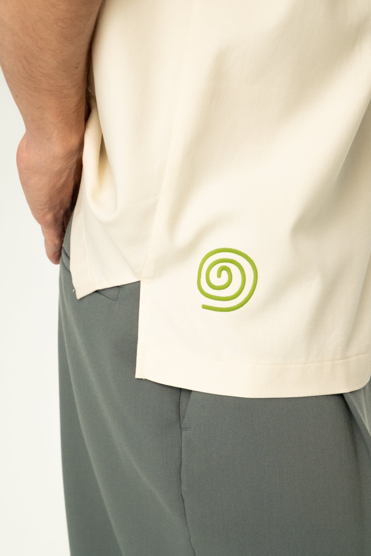 Yengeç Tencel Kısa Kol Gömlek - Ekru