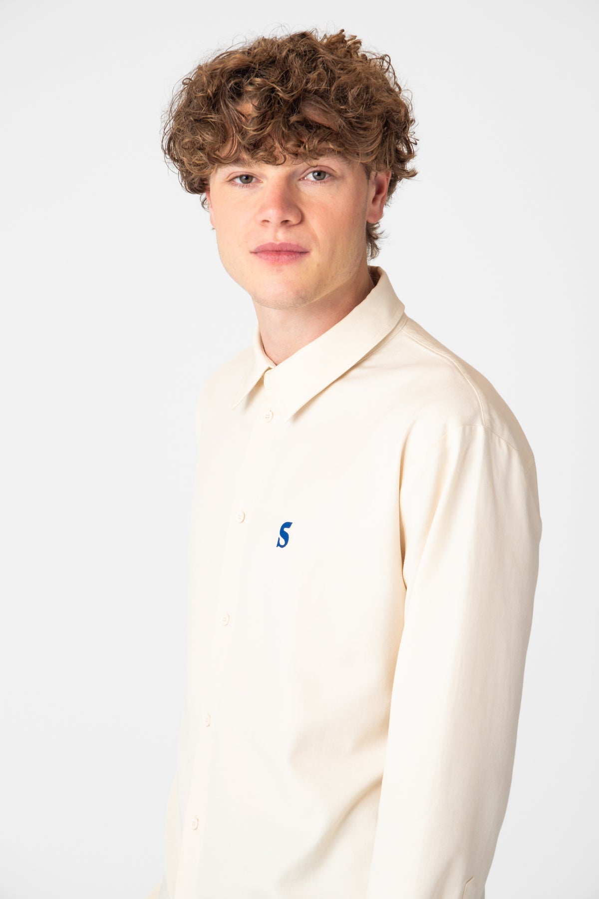 Socrates Logo Tencel Gömlek - Ekru