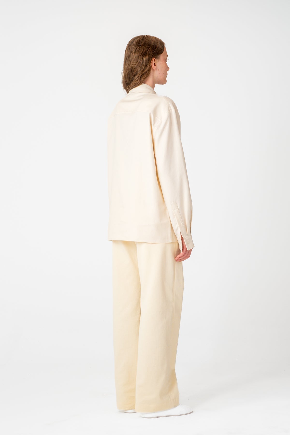 Socrates Logo Tencel Gömlek - Ekru