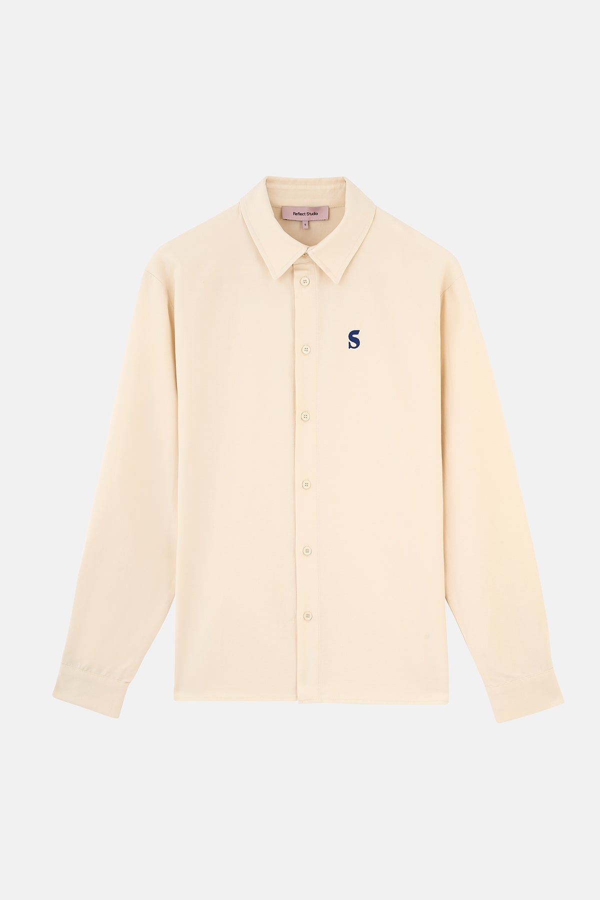 Socrates Logo Tencel Gömlek - Ekru