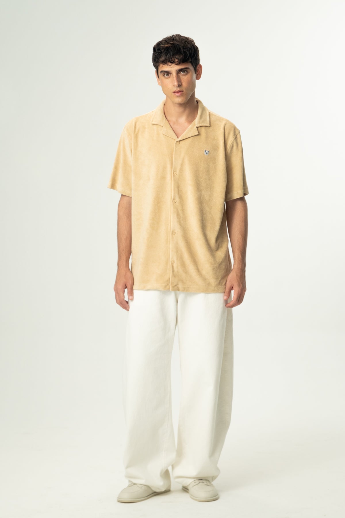 Panda Terry Gömlek - Bej