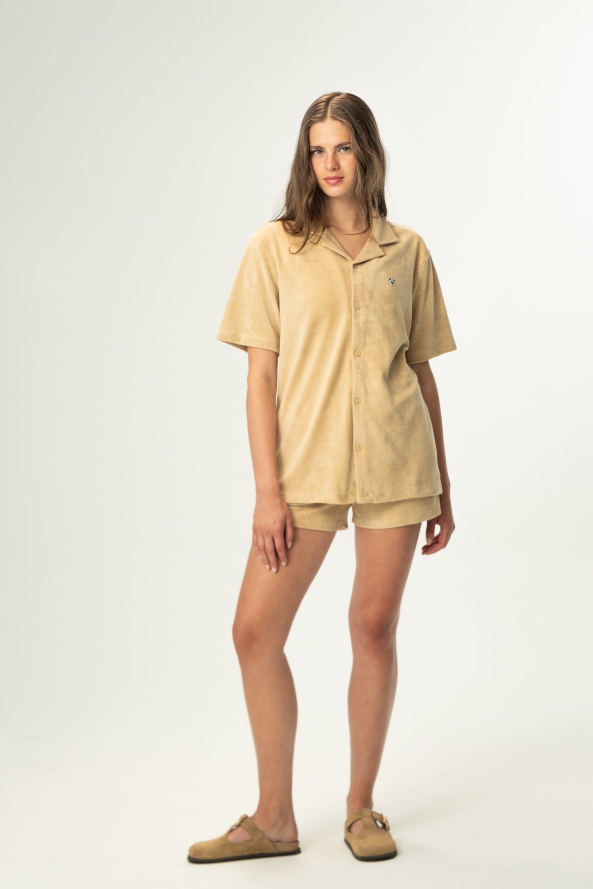 Panda Terry Gömlek - Bej