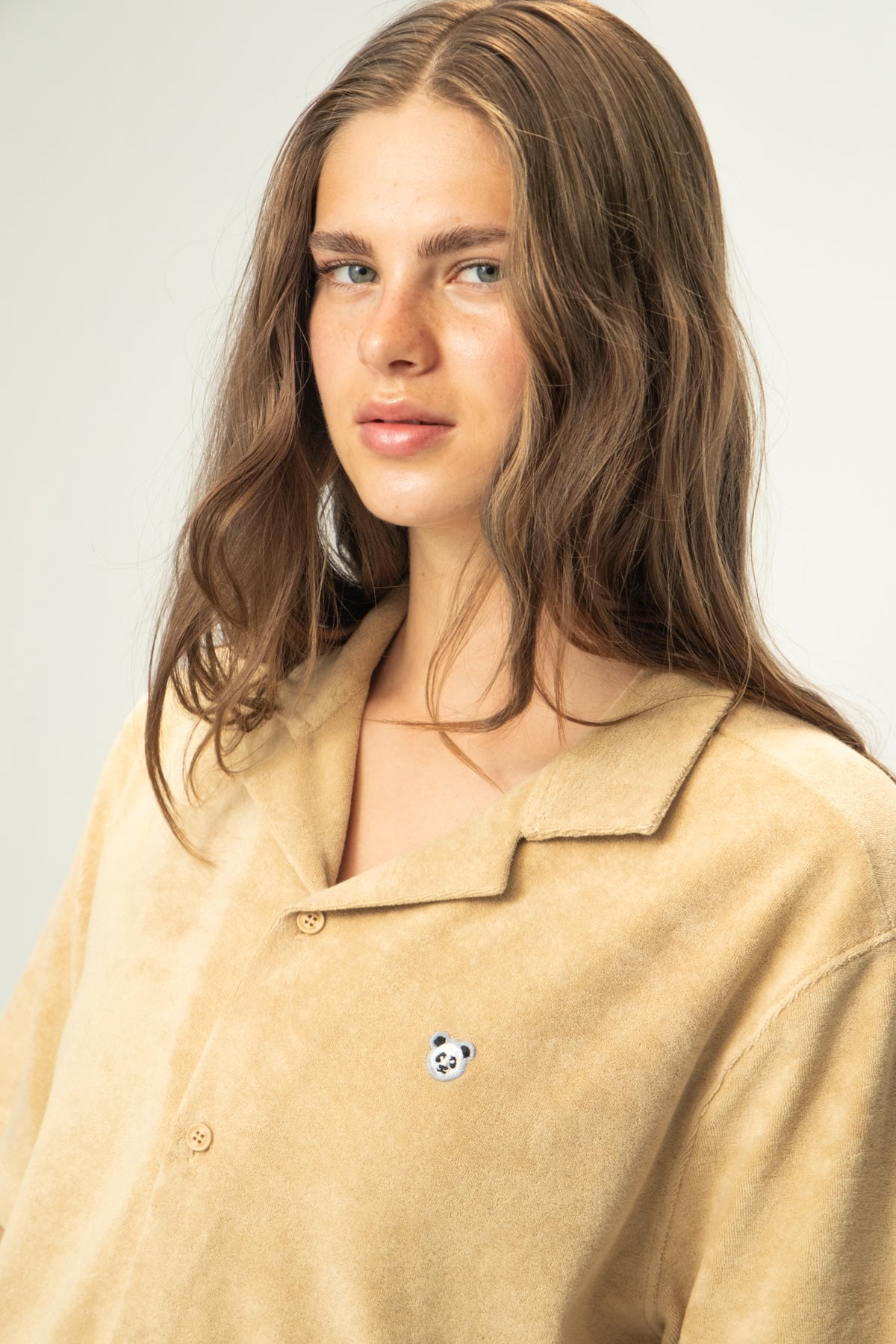 Panda Terry Gömlek - Bej