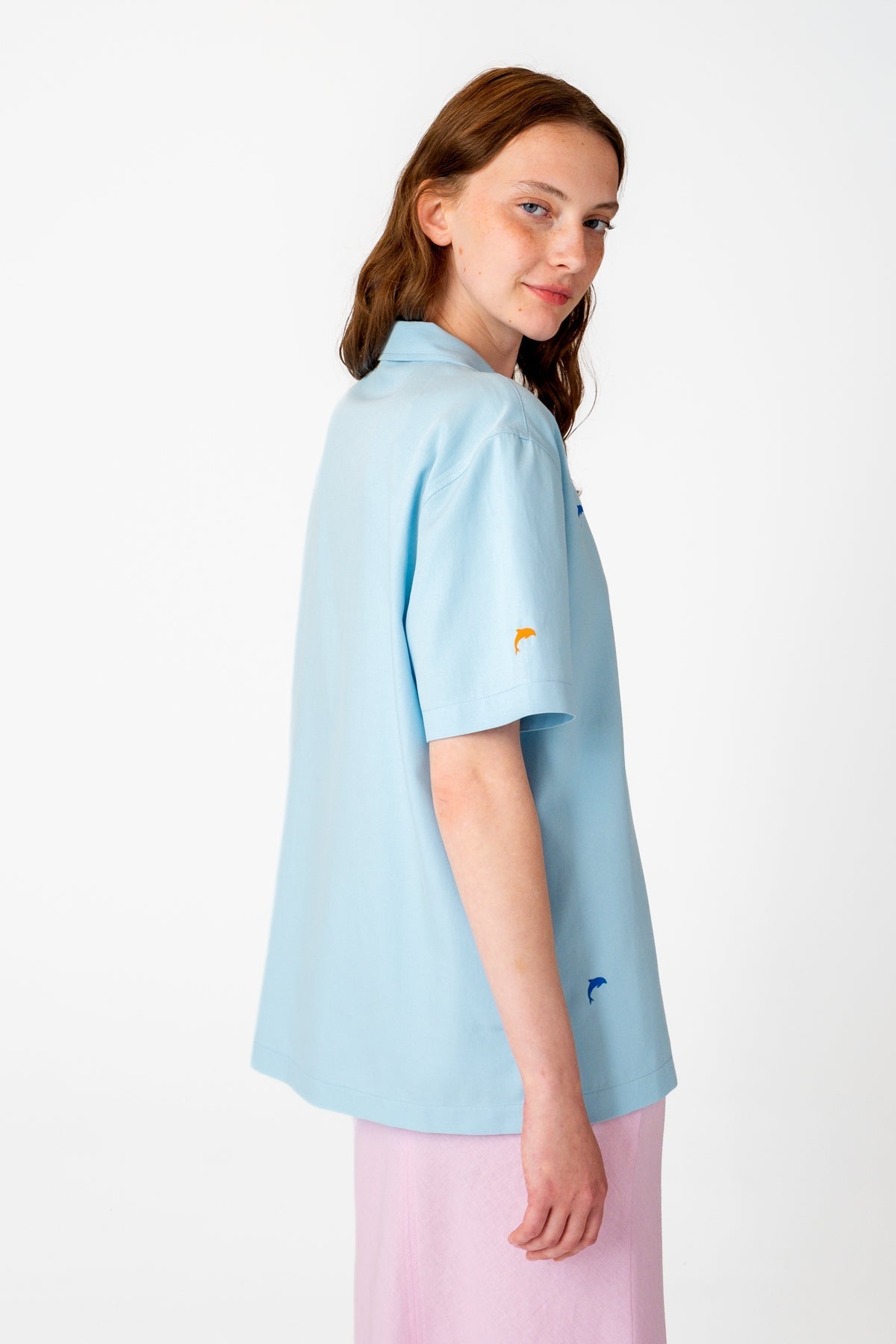 Yunus Tencel Kısa Kol Gömlek - Açık Mavi
