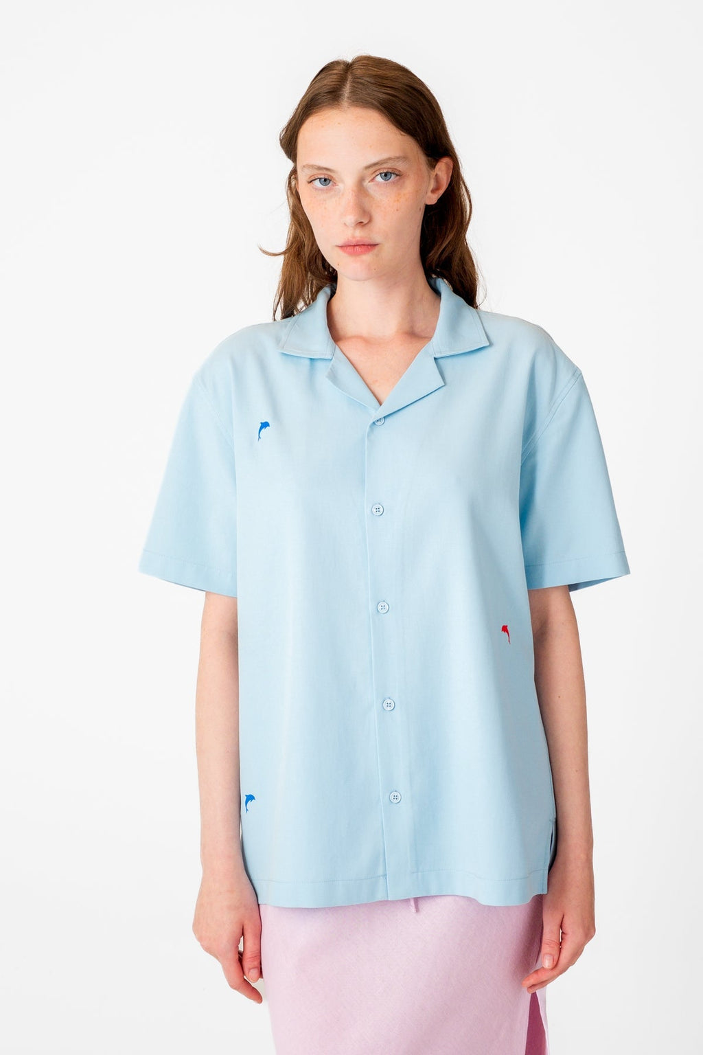 Yunus Tencel Kısa Kol Gömlek - Açık Mavi