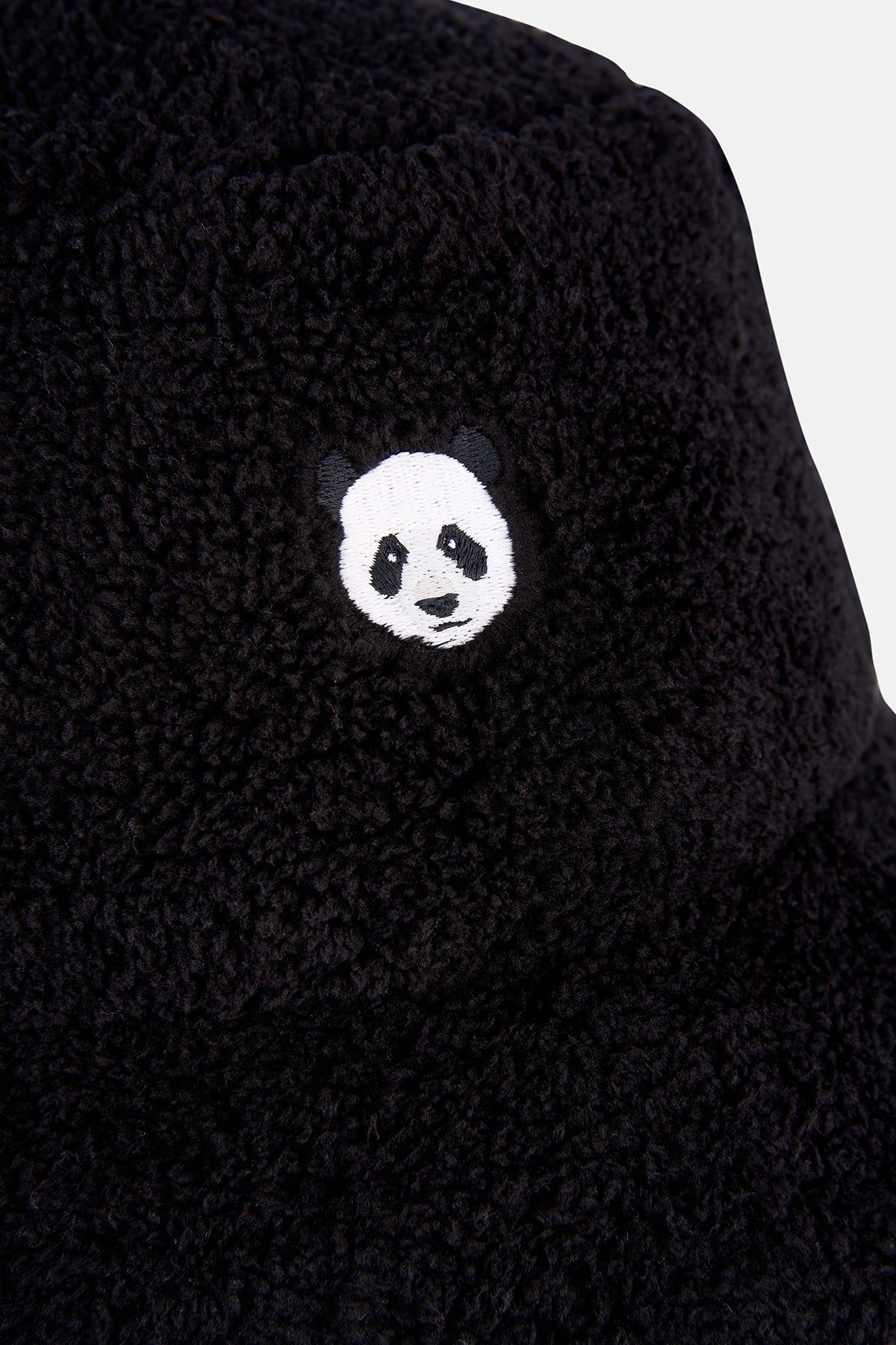 Panda Sherpa Bucket Hat - Siyah
