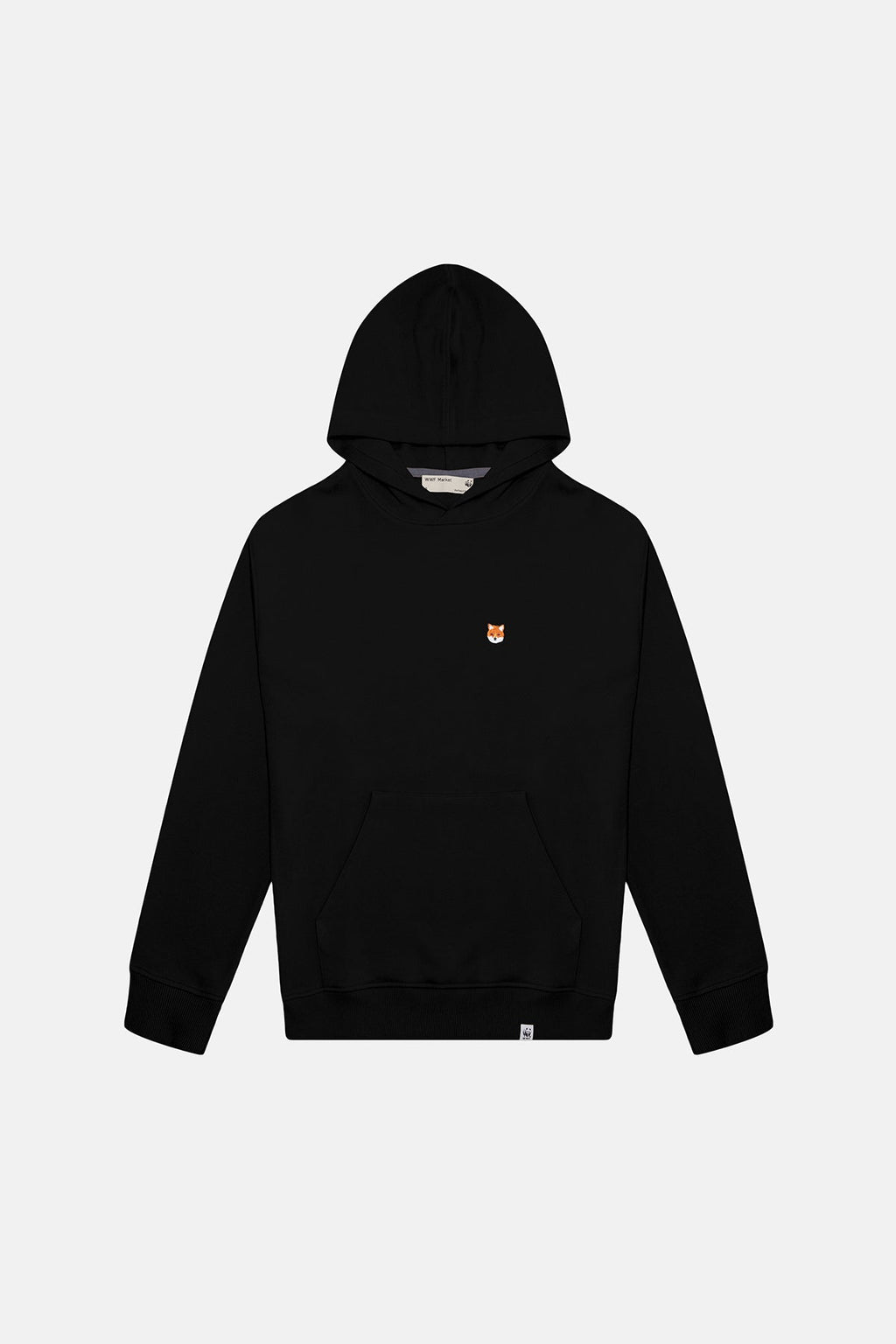 Kızıl Tilki SuperSoft Cepli Hoodie - Siyah