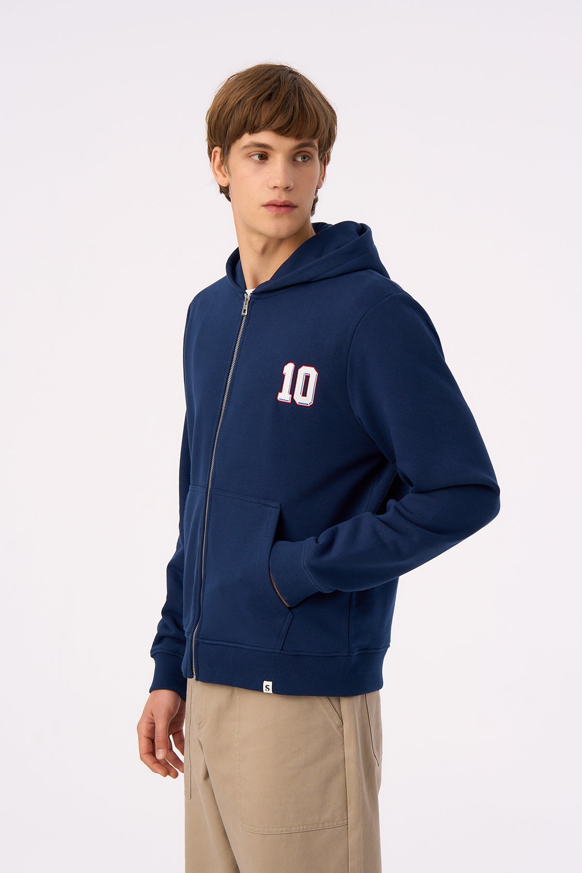 France 10 SuperSoft Fermuarlı Hoodie - Lacivert
