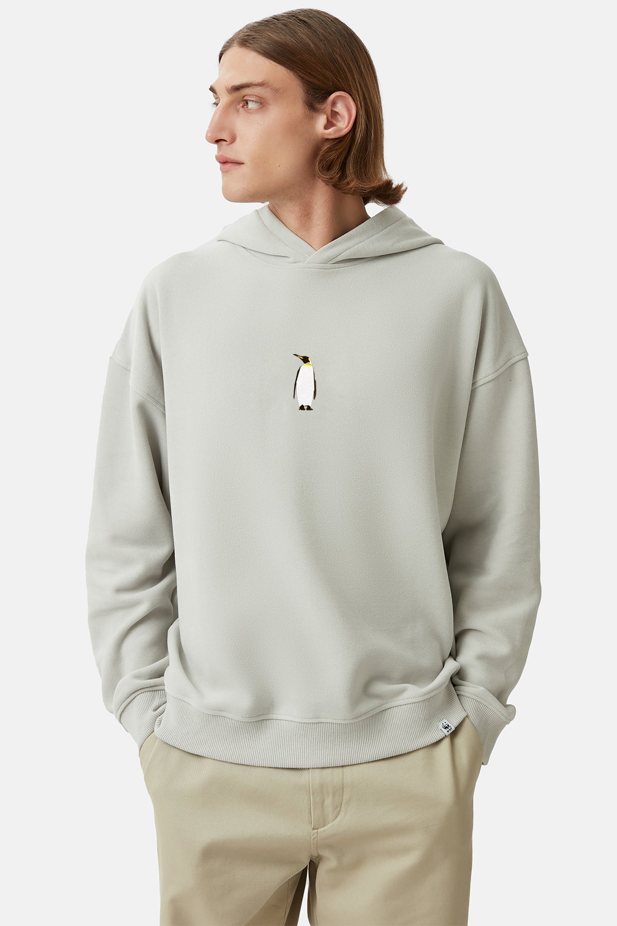 İmparator Penguen SuperSoft Hoodie - Açık Gri