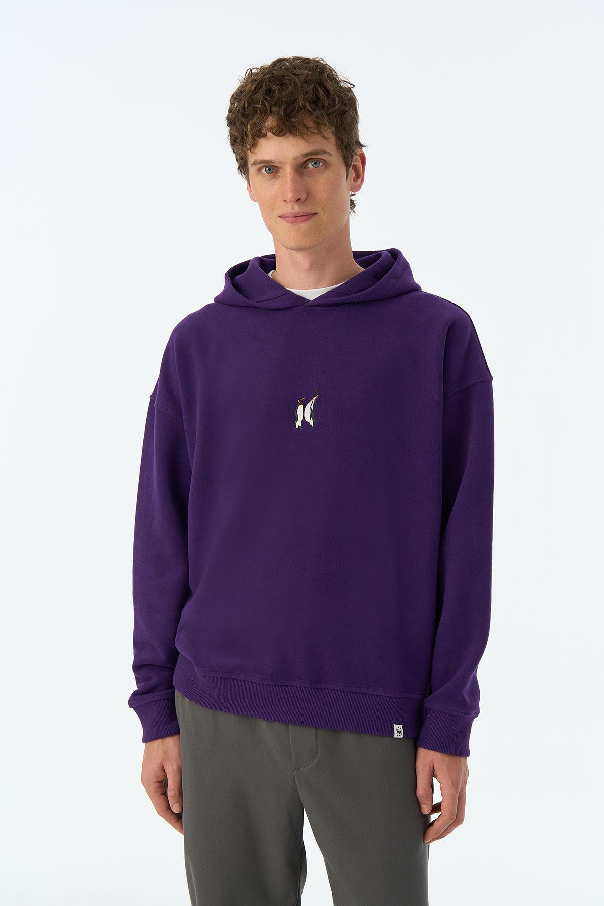 İmparator Penguen SuperSoft Hoodie - Mor