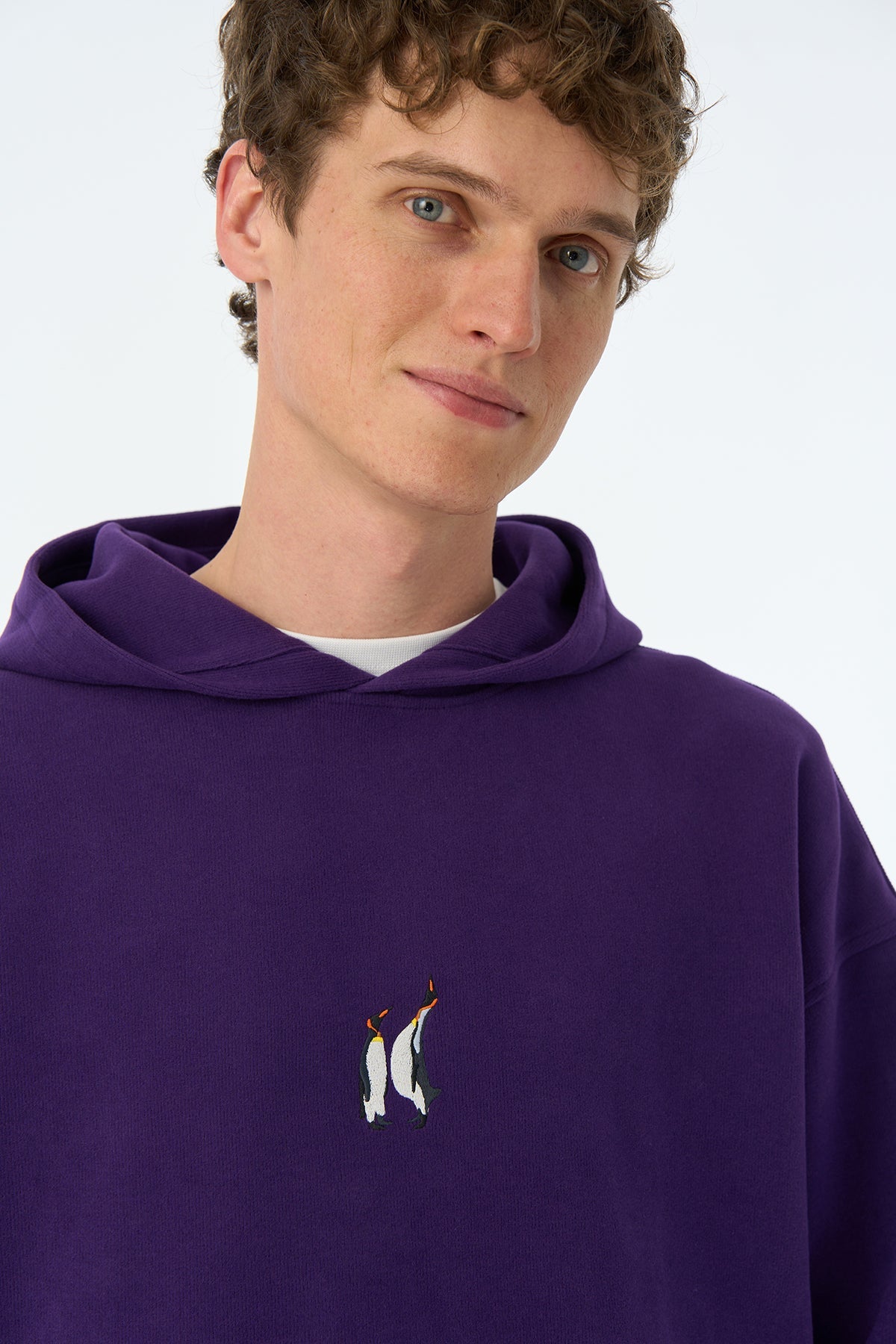 İmparator Penguen SuperSoft Hoodie - Mor