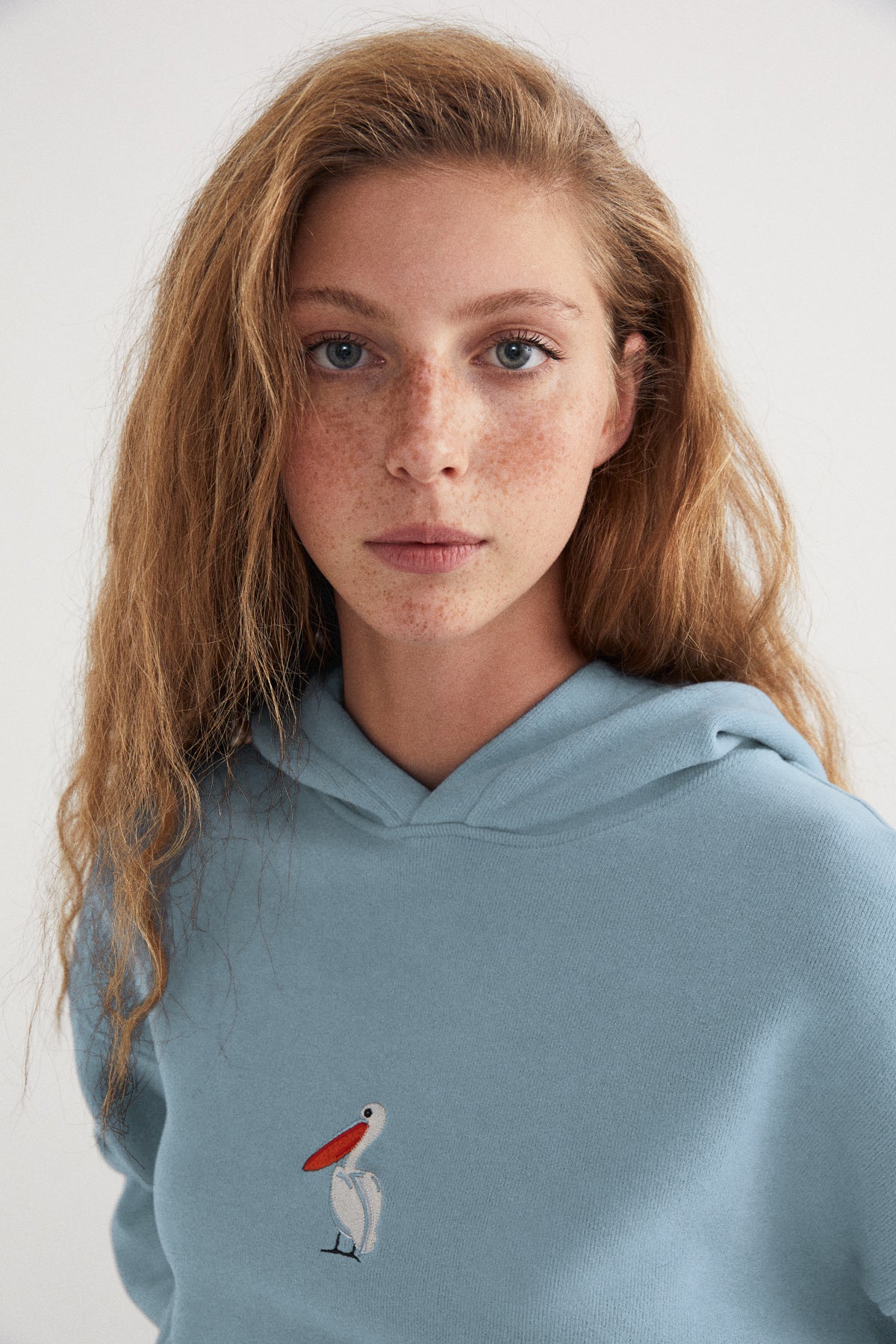 Tepeli Pelikan SuperSoft Hoodie - Açık Mavi