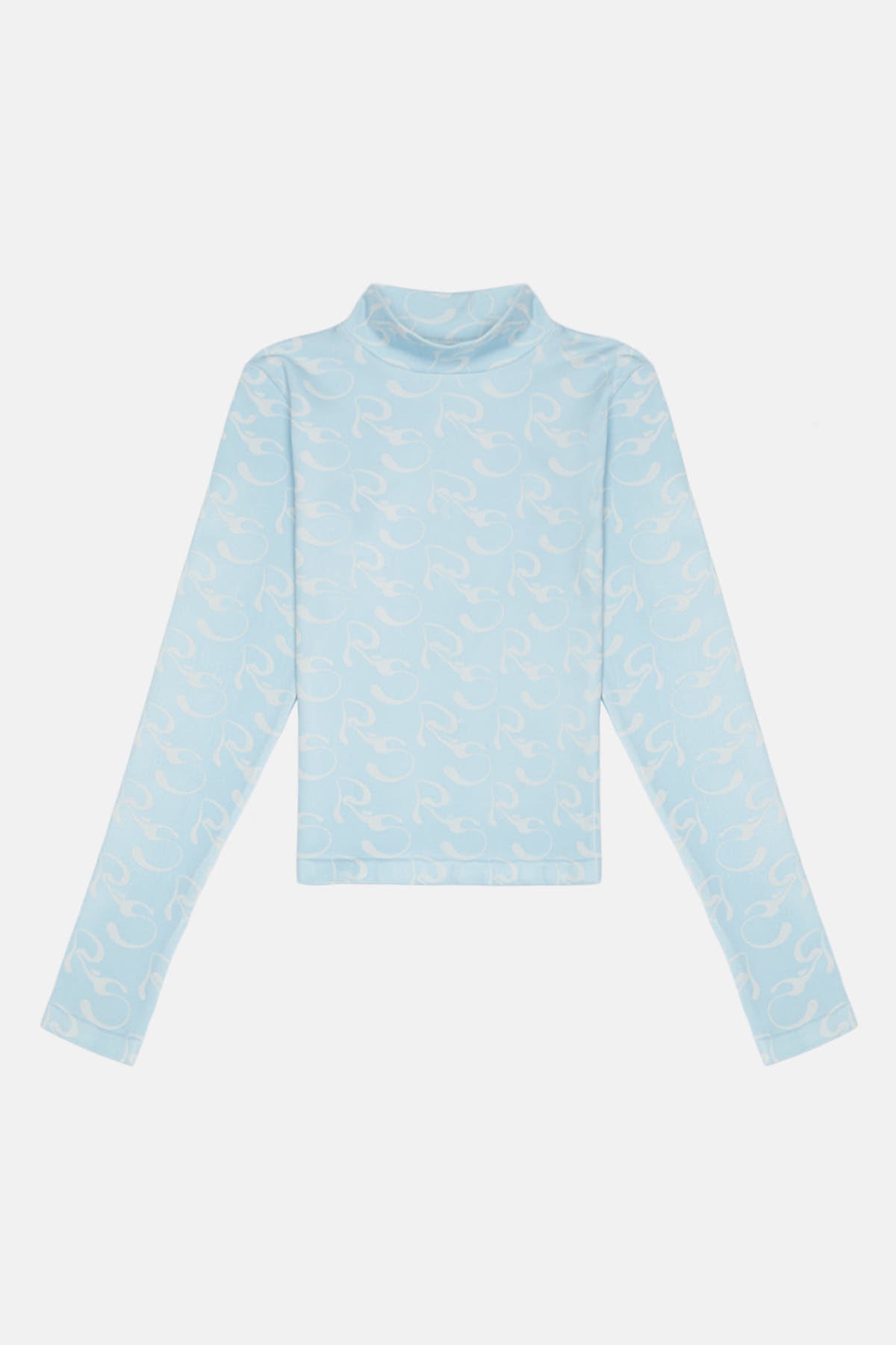 Monogram Long Sleeve Top - Blue