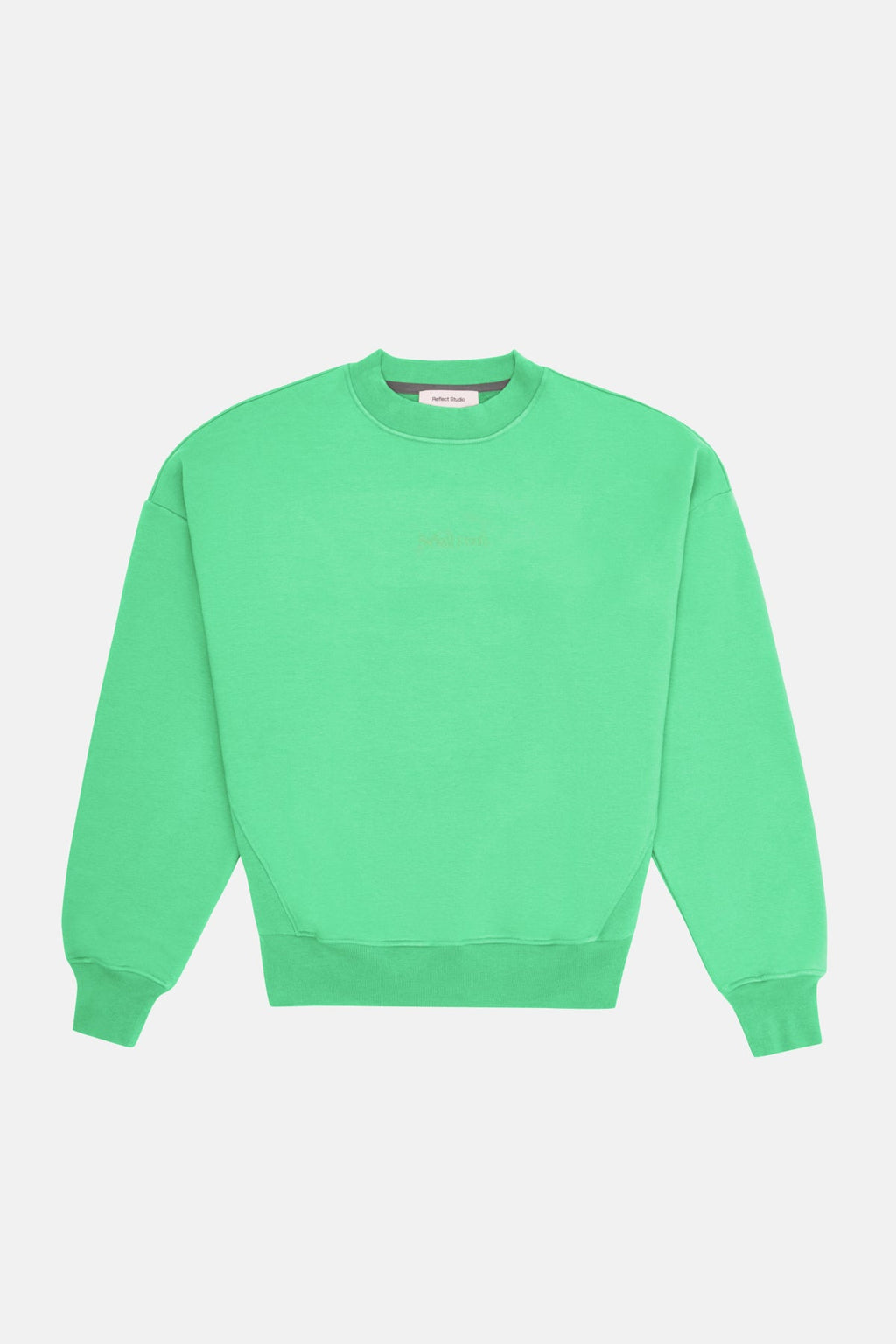 Logo Embroidered Baggy Sweatshirt - Green