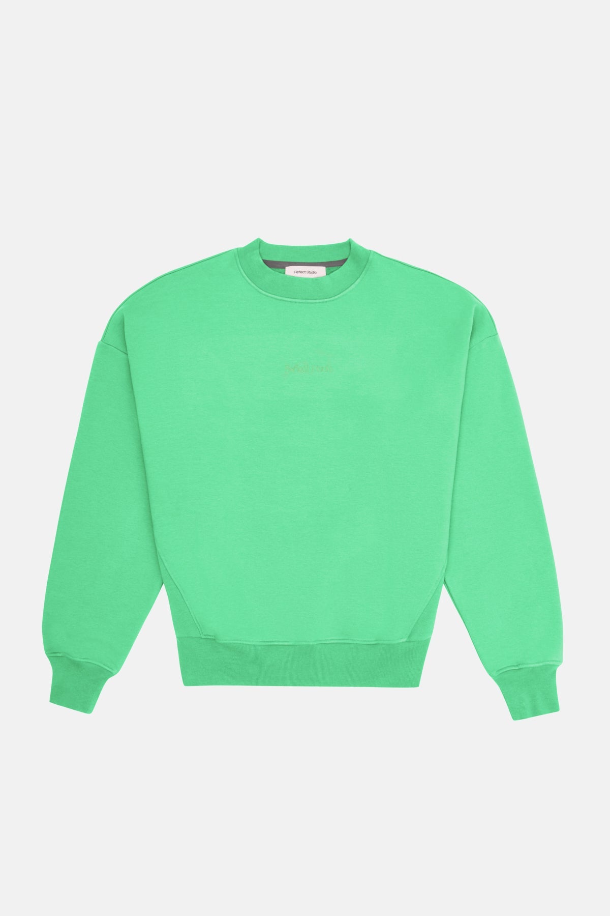 Logo Embroidered Baggy Sweatshirt - Green