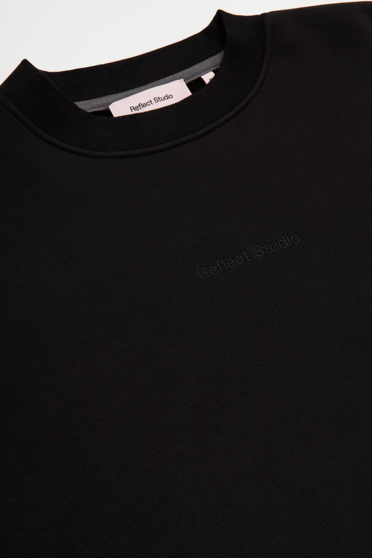 Logo Embroidered Baggy Sweatshirt - Black