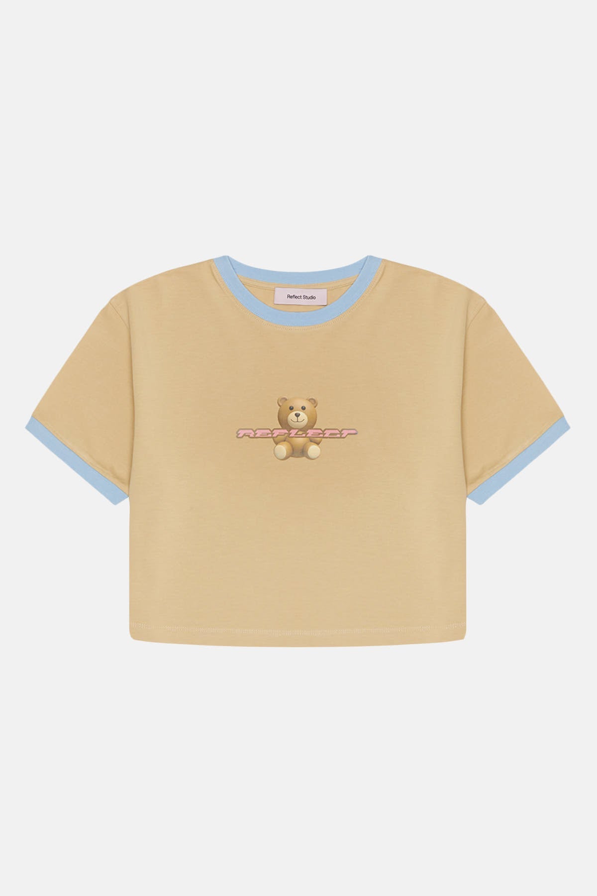 Teddy Bear Crop T-Shirt - Latte