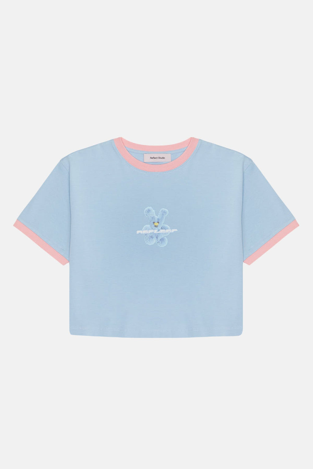 Super Teddy Crop T-Shirt - Powder Blue