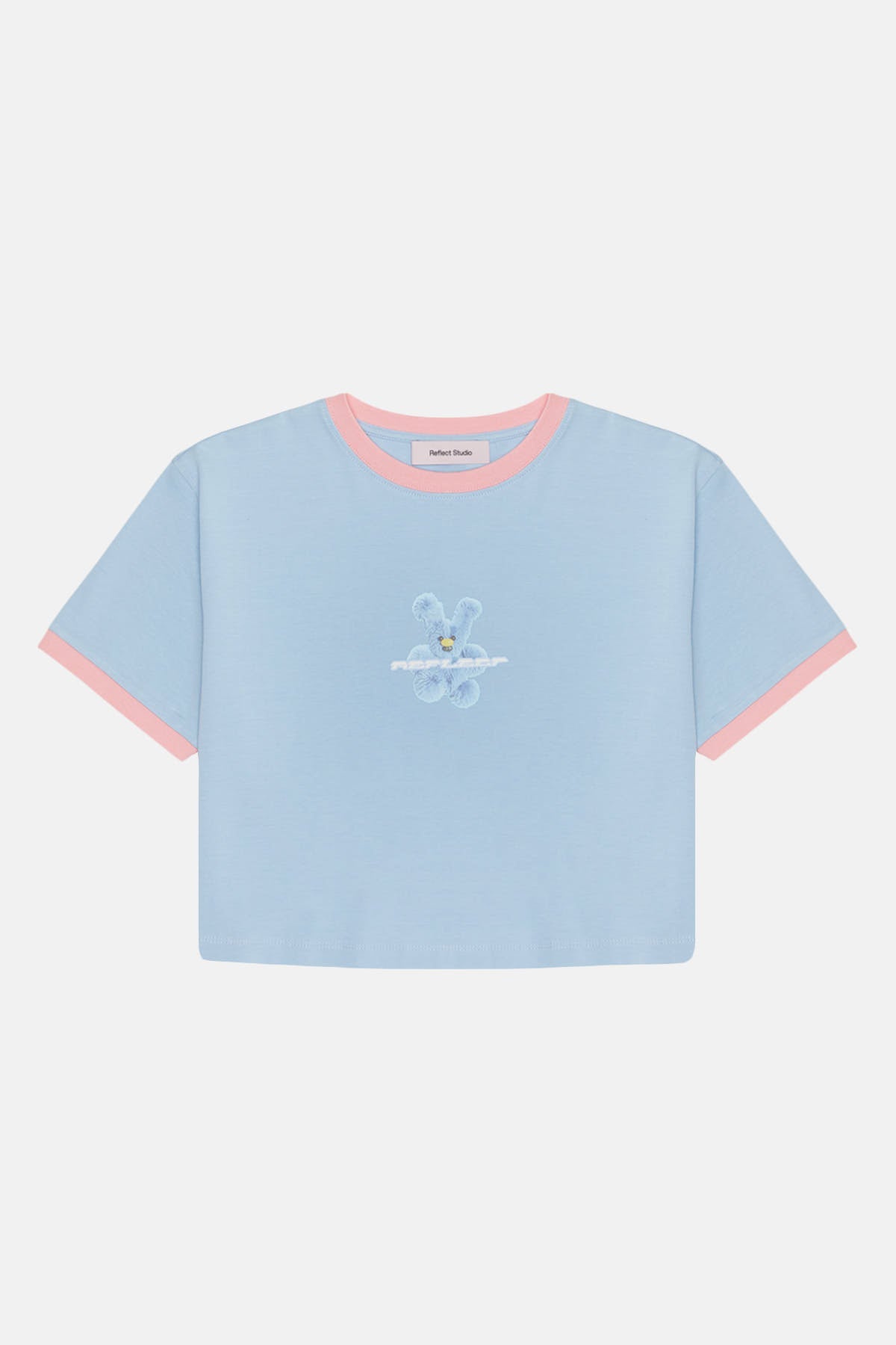 Super Teddy Crop T-Shirt - Powder Blue