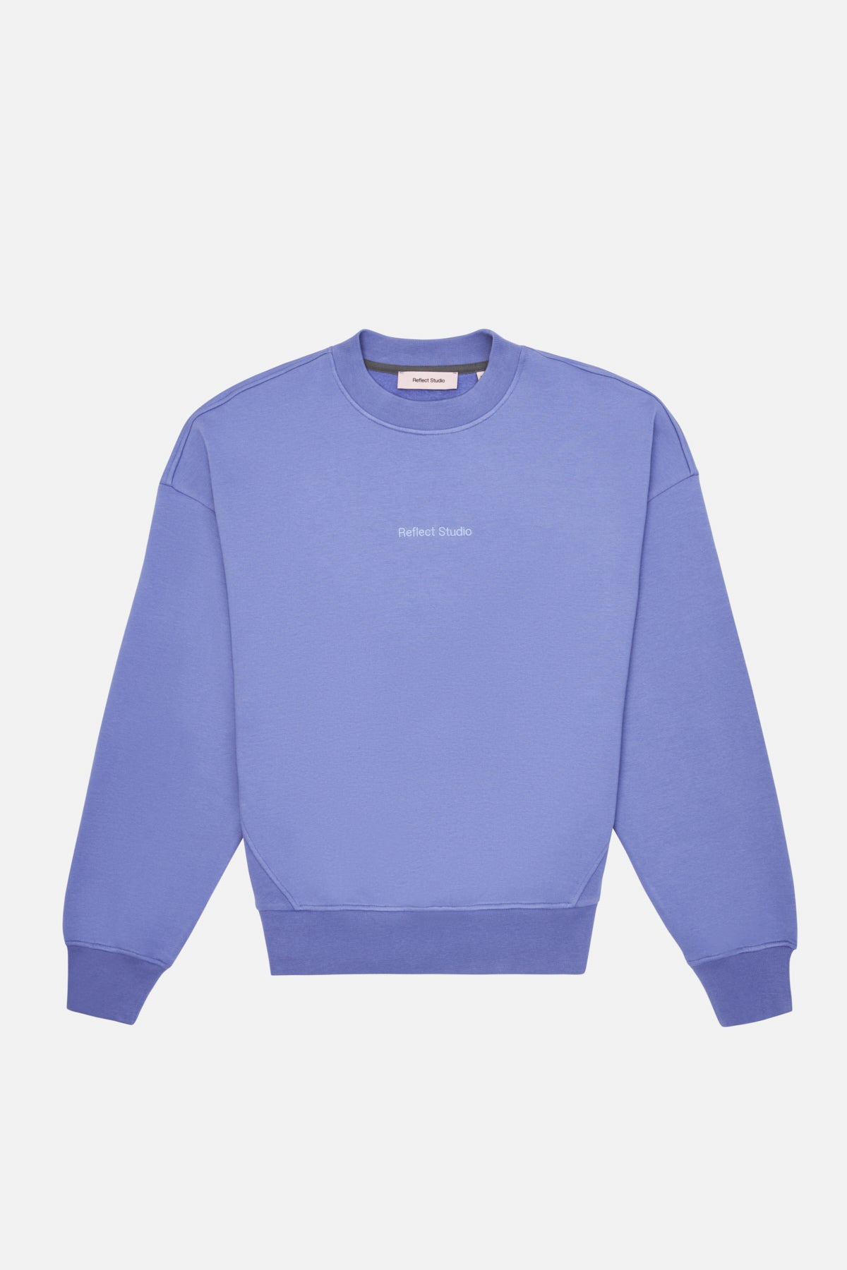 Logo Embroidered Baggy Sweatshirt - Purple