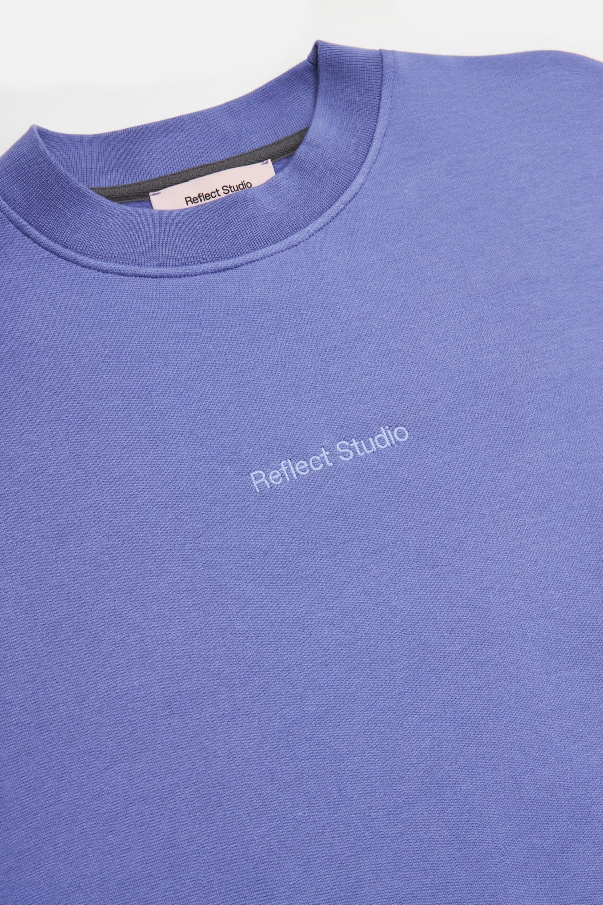 Logo Embroidered Baggy Sweatshirt - Purple