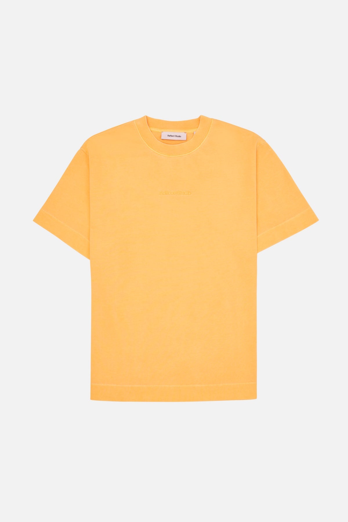 Logo Embroidered Washed T-Shirt - Orange