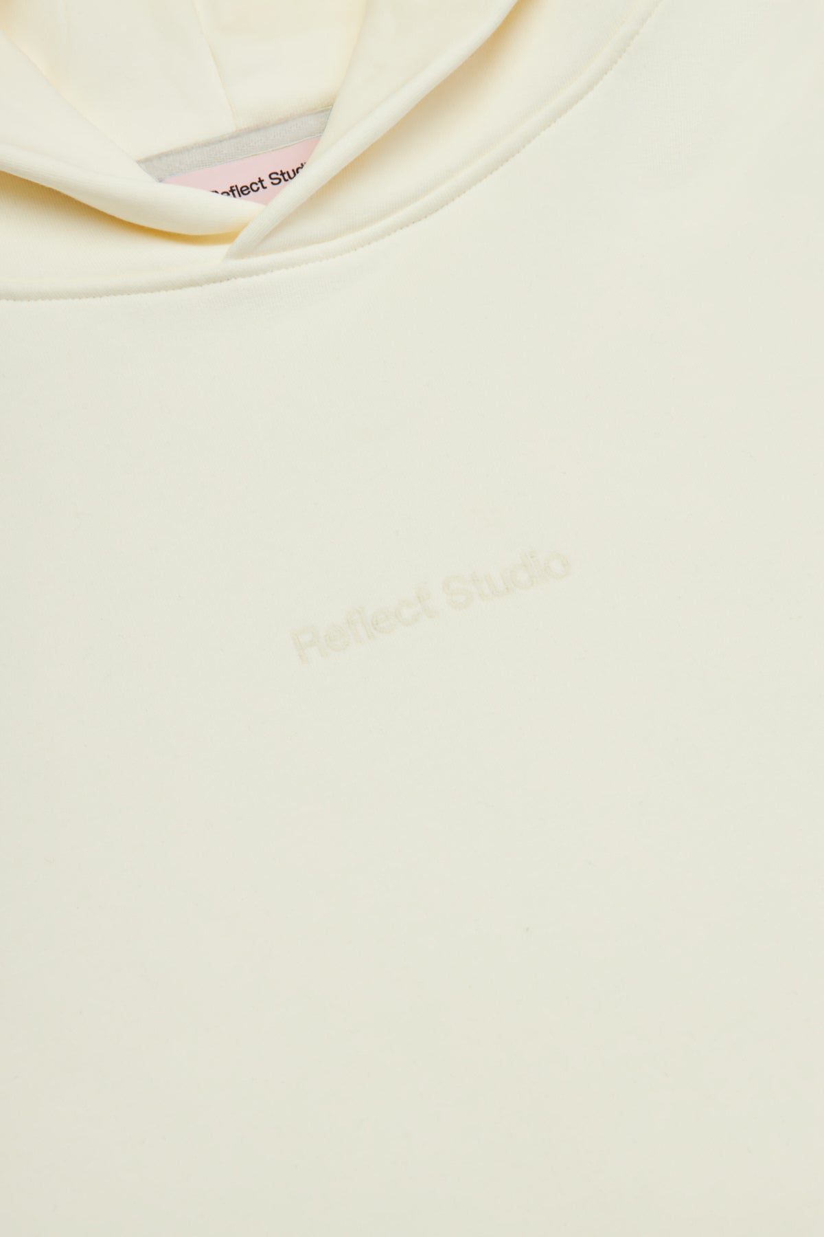 Logo Embroidered Baggy Hoodie - Ecru