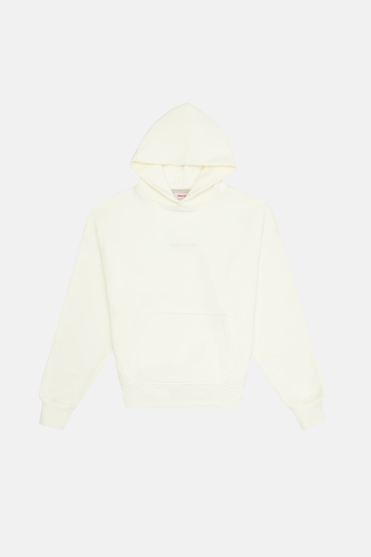 Logo Embroidered Baggy Hoodie - Ecru