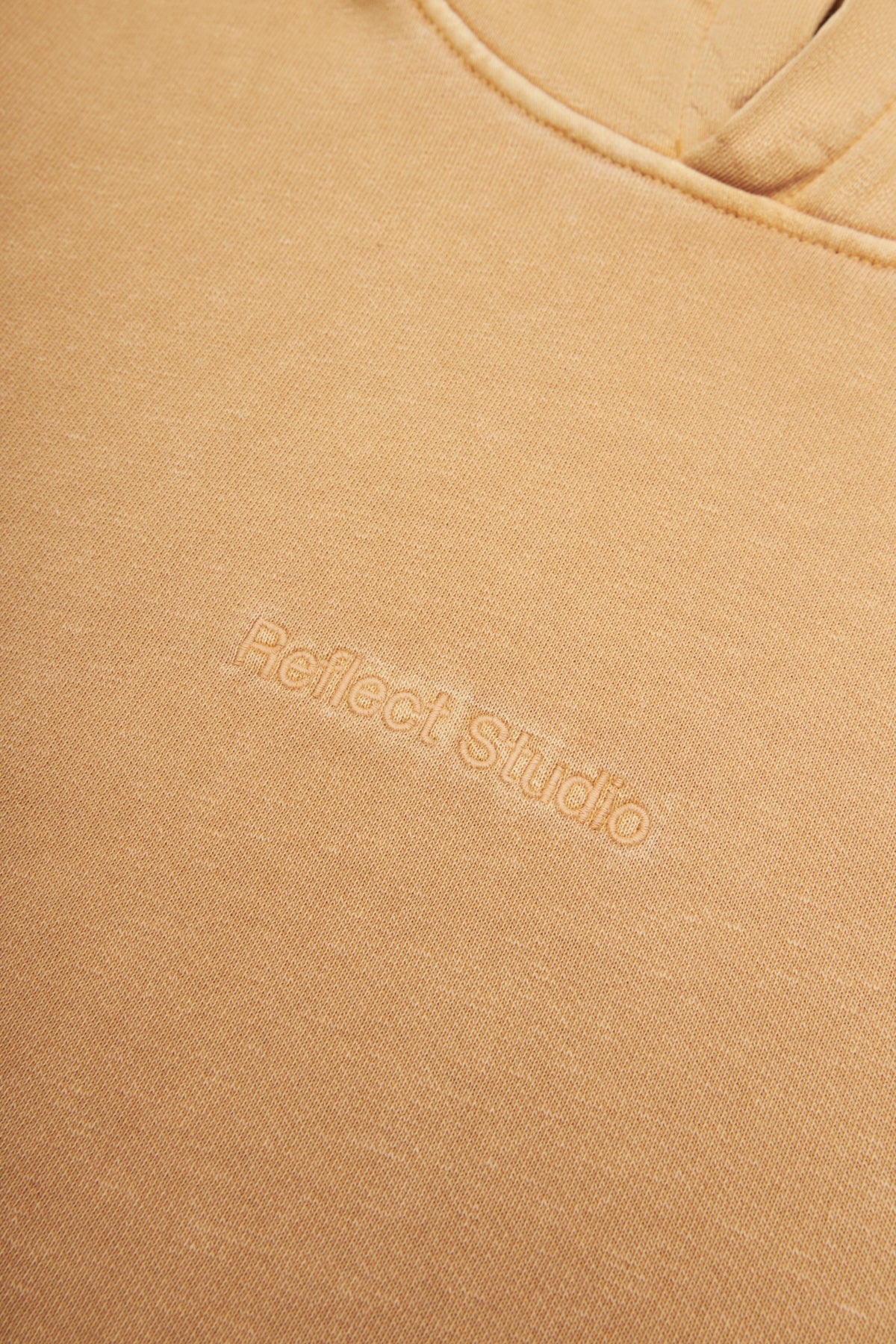 Logo Embroidered Washed Oversize Hoodie - Clay