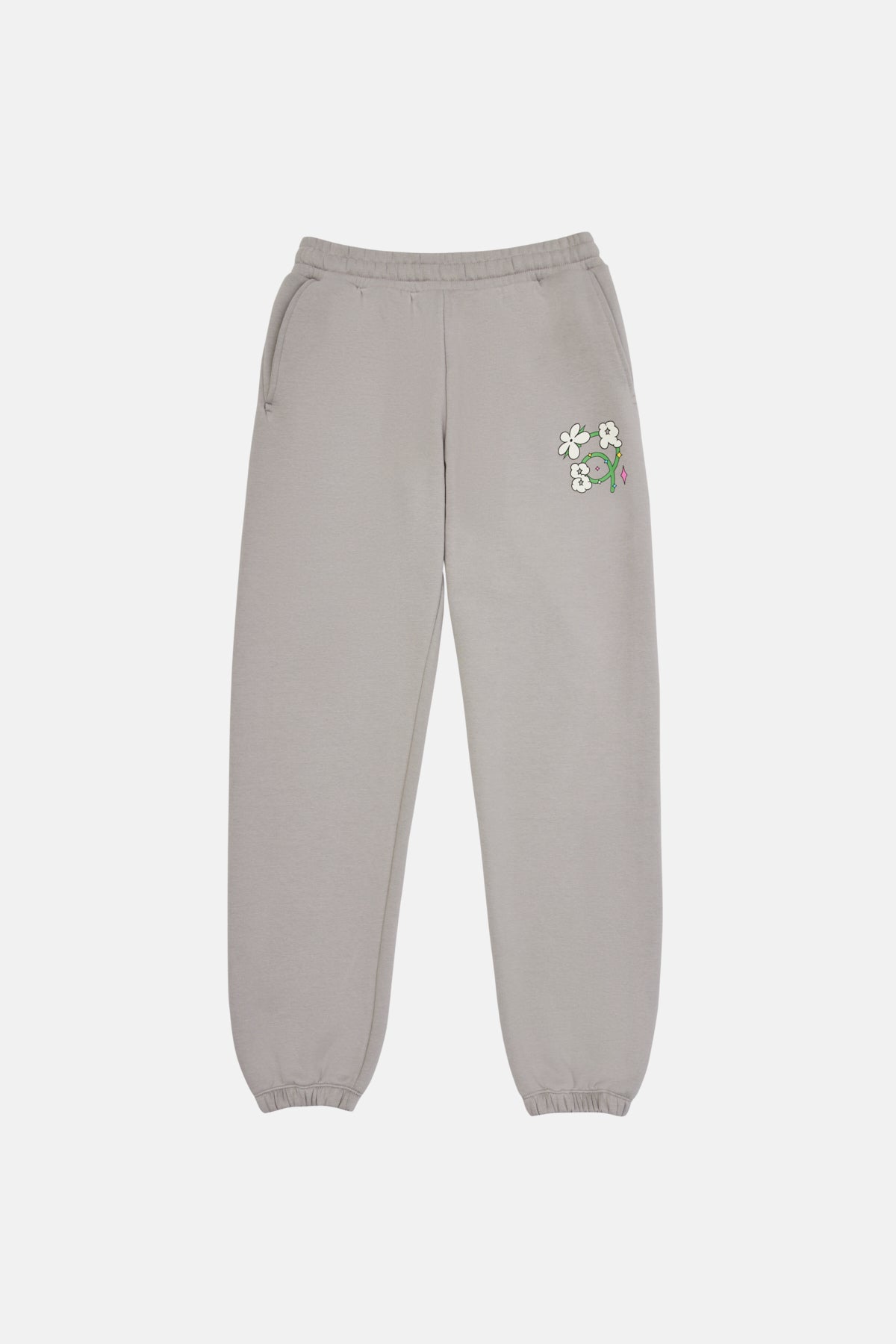 Logo Print Women Sweatpants - Gray