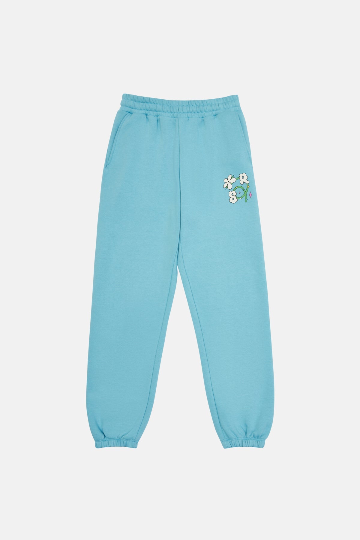 Logo Print Women Sweatpants - Blue