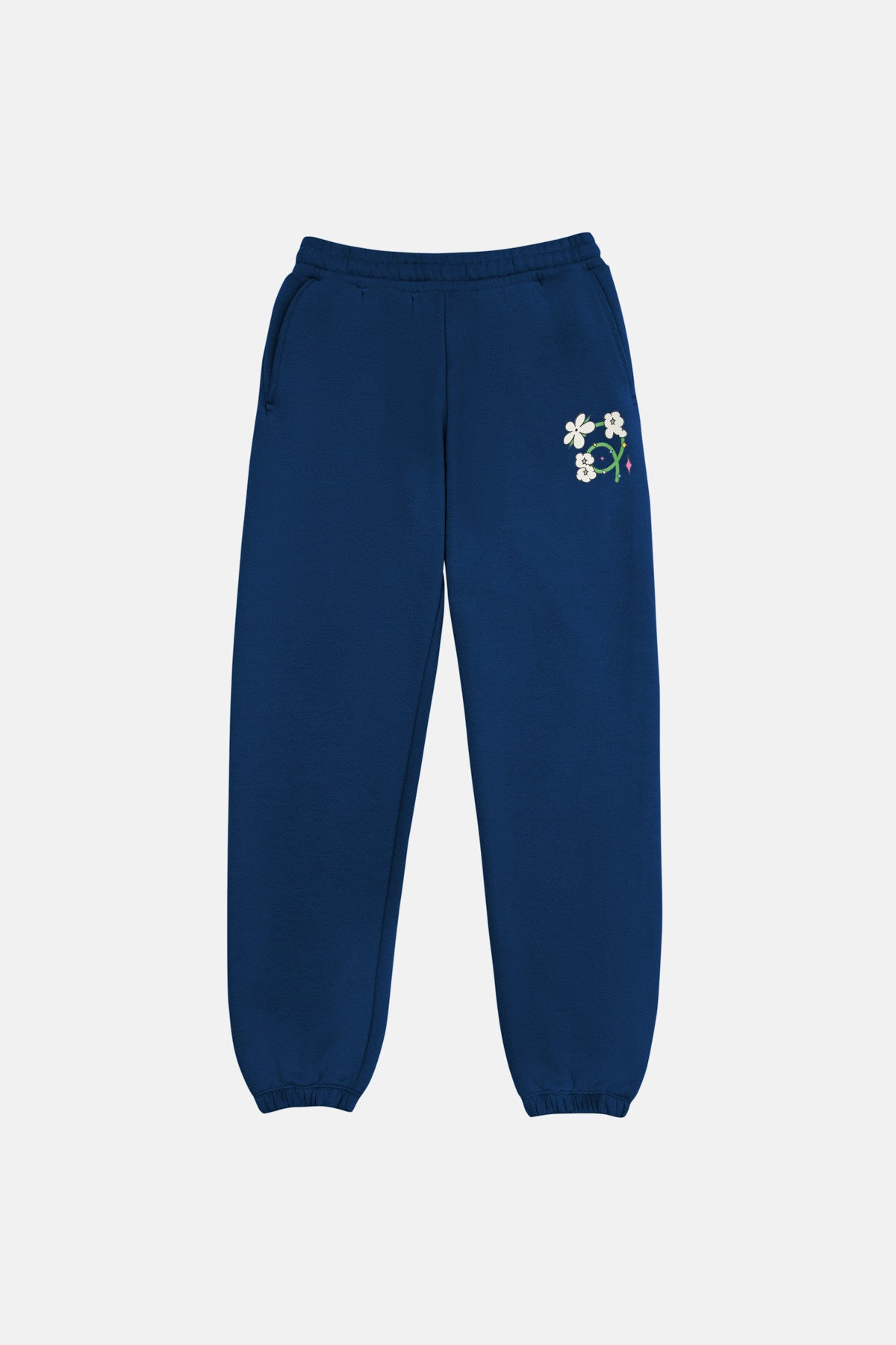 Logo Print Men Sweatpants - Navy