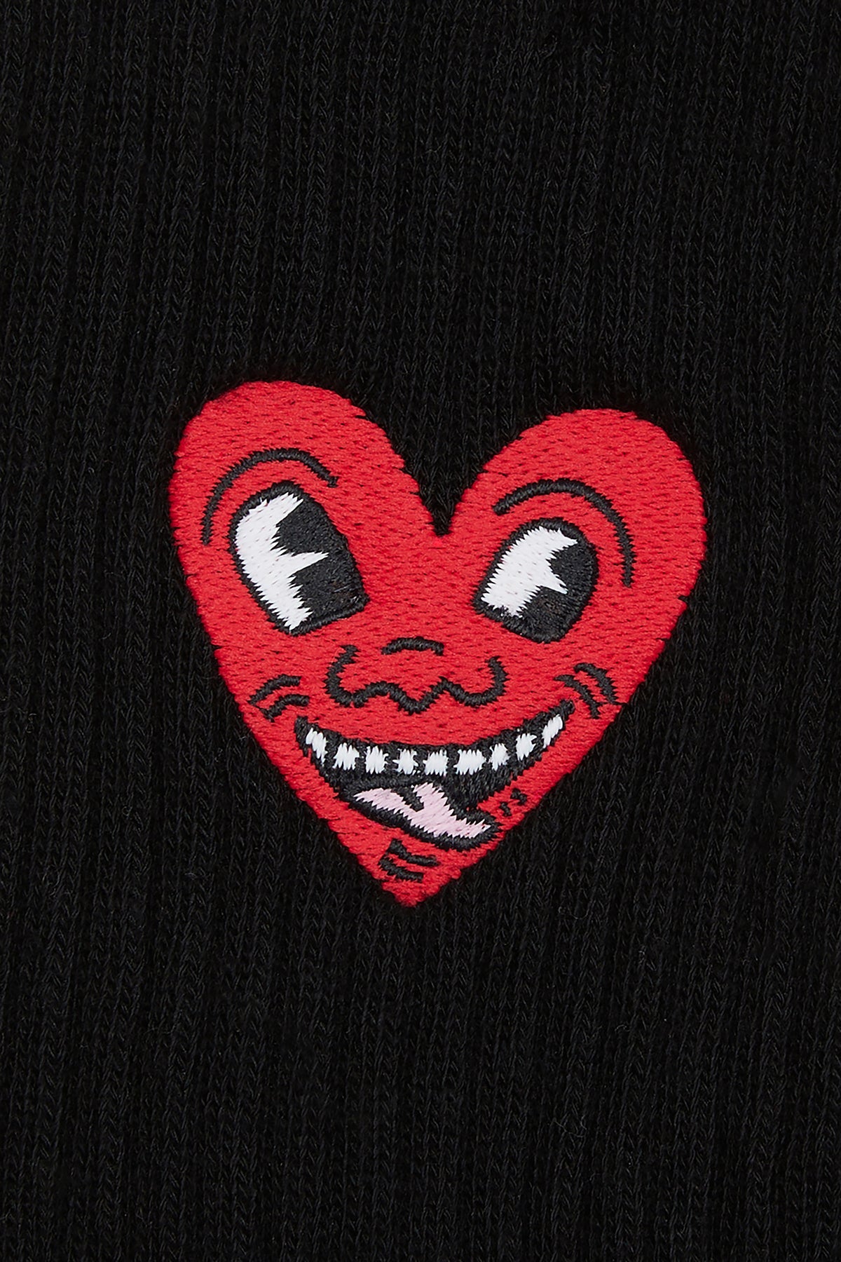 Heart Havlu Çorap - Siyah