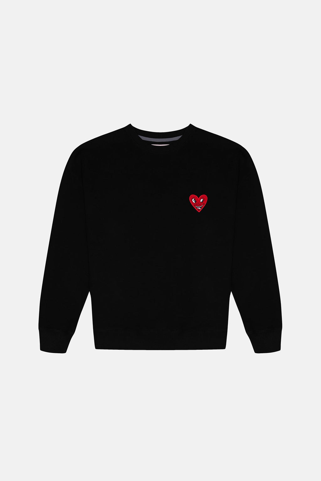 Keith Haring Heart Sweatshirt - Siyah