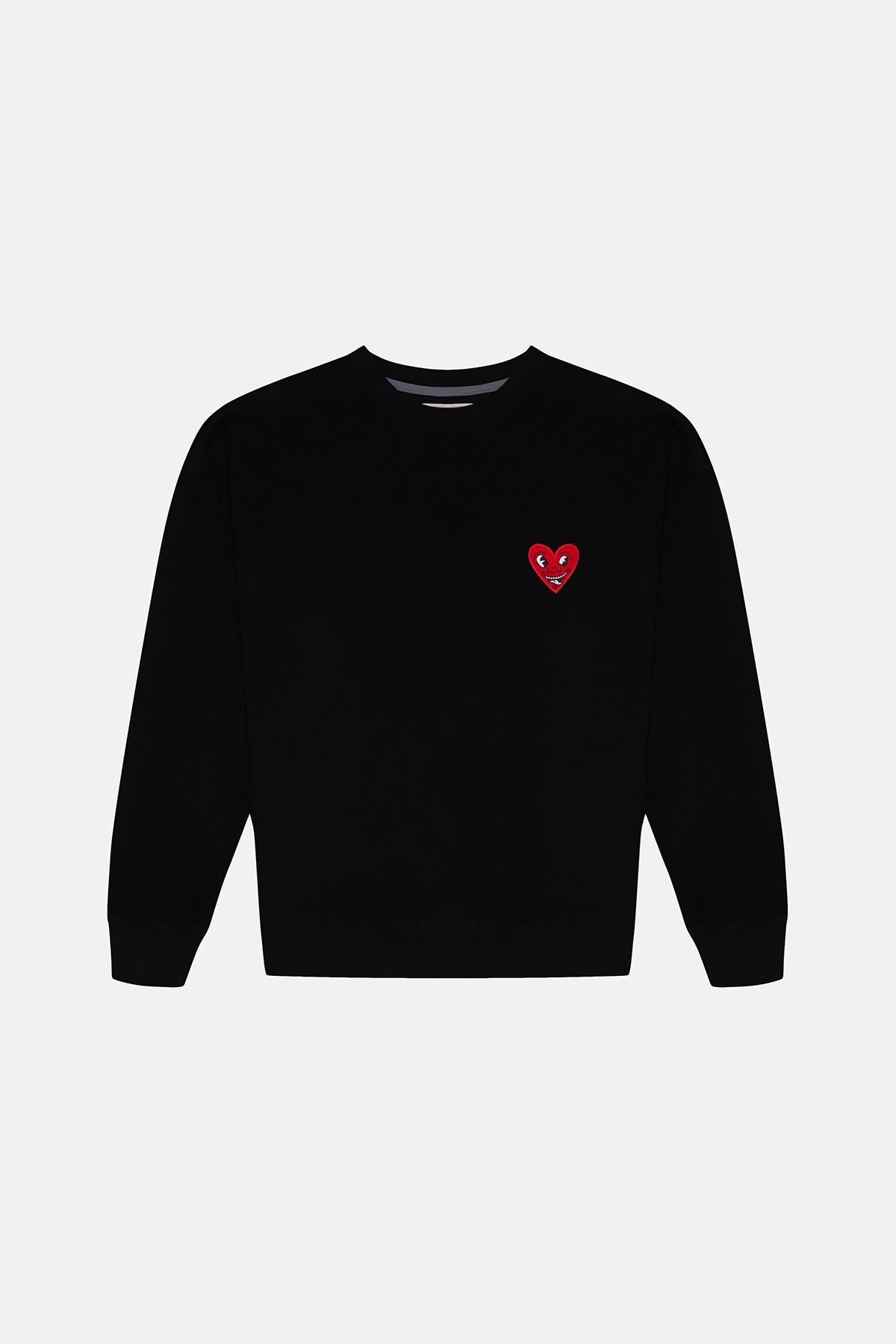 Keith Haring Heart Sweatshirt - Siyah