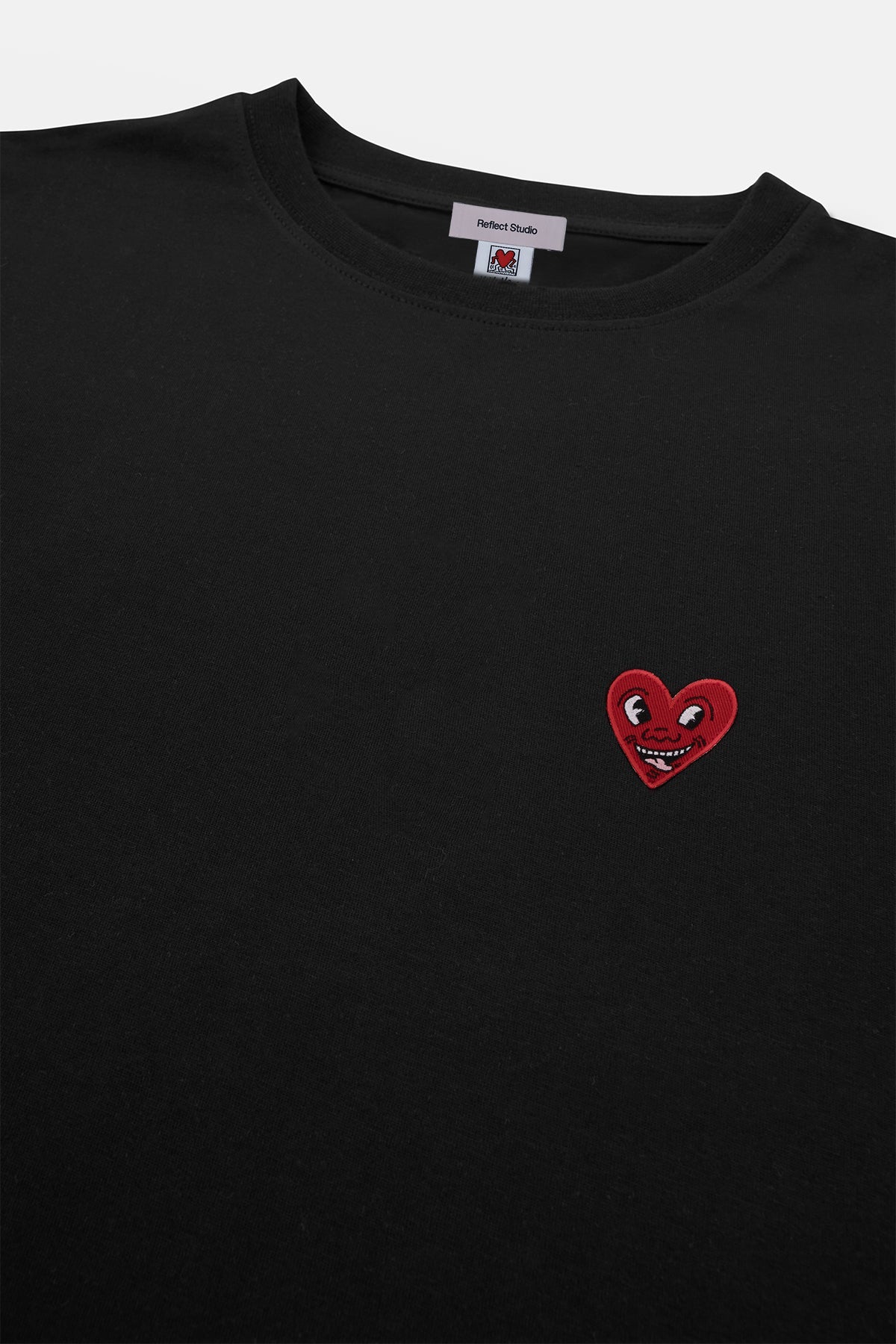 Heart Oversize Heavy-Weight T-Shirt - Siyah