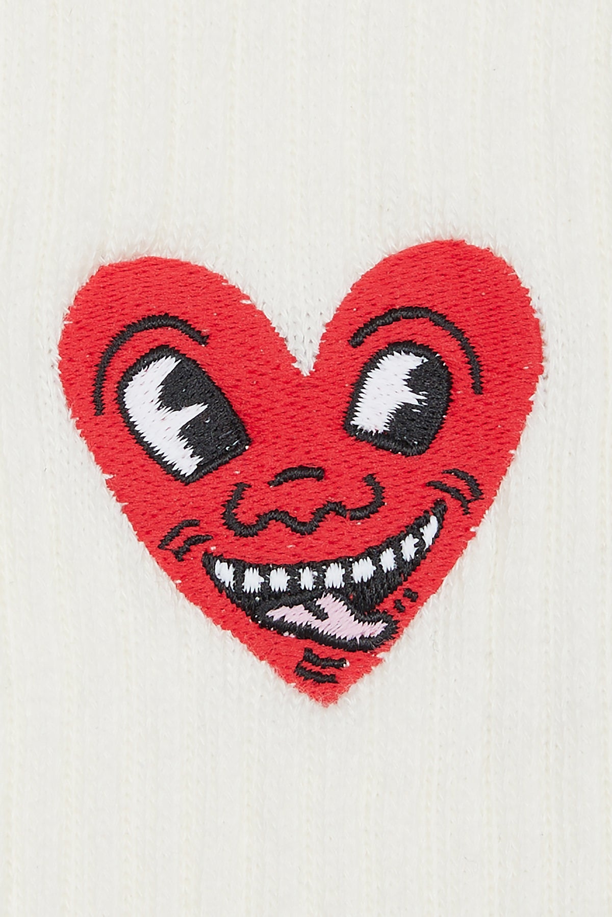 Heart Havlu Çorap - Ekru