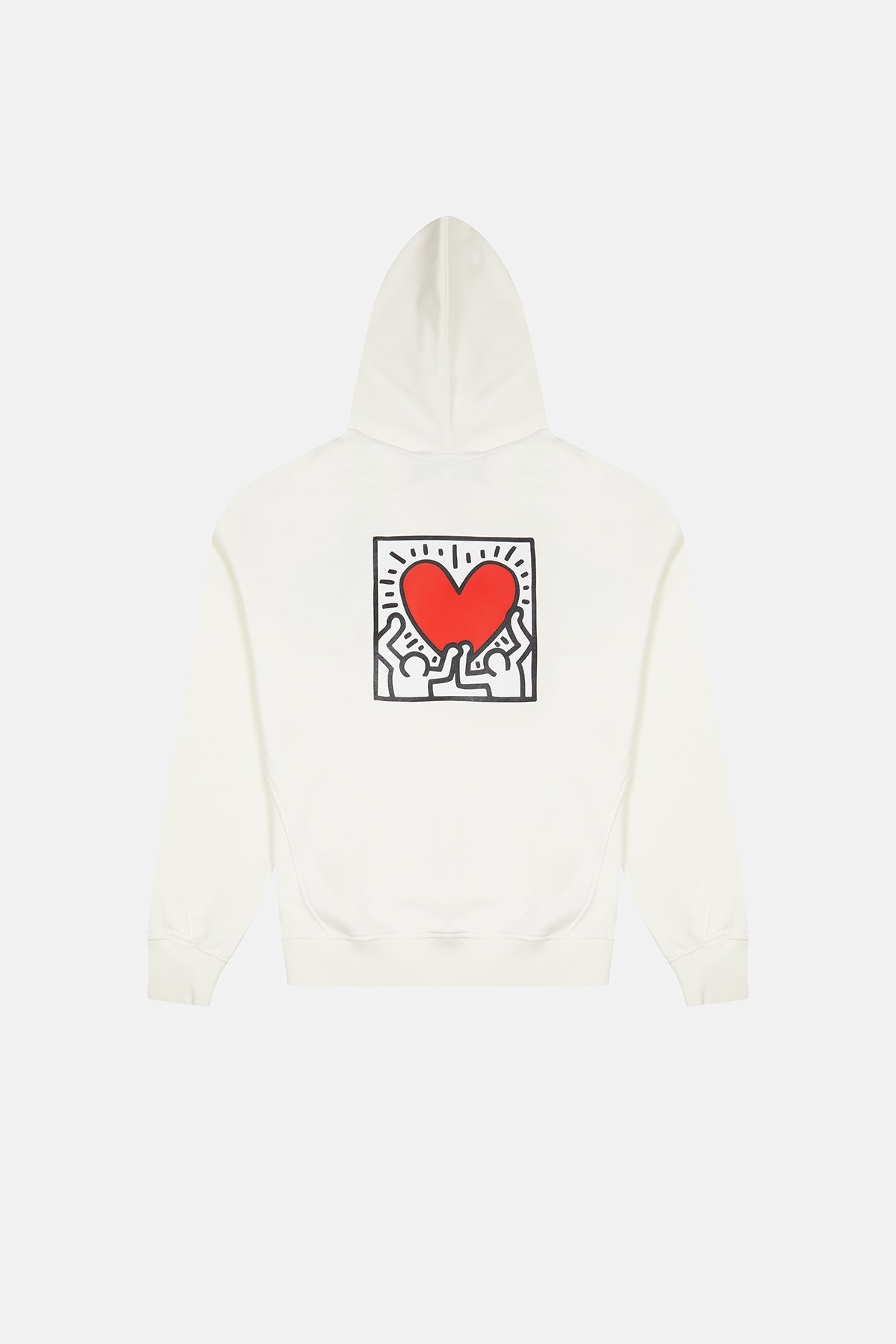 Keith Haring Heart People Hoodie - Ekru