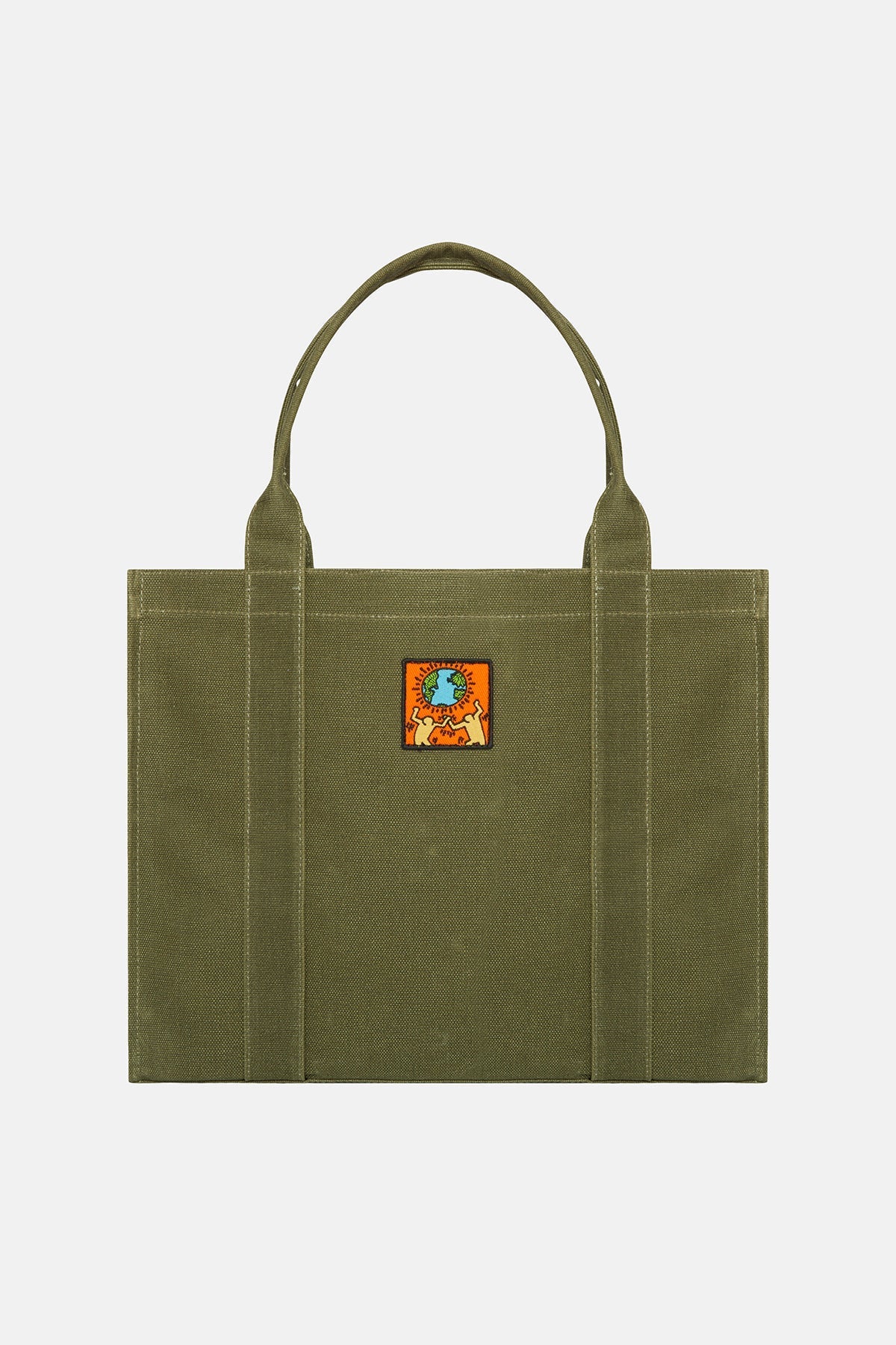 Keith Haring World Maxi Handy Çanta - Yeşil