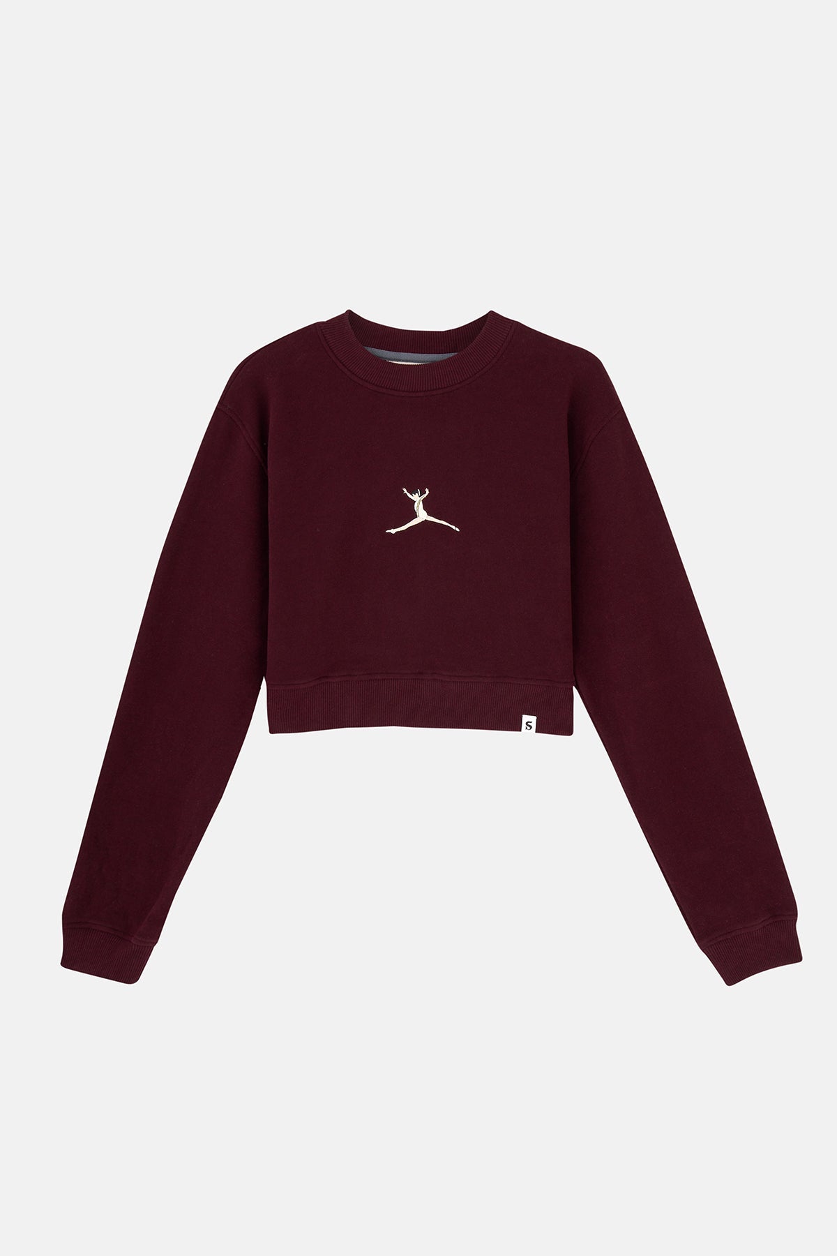 Perfect 10 SuperSoft Crop Sweatshirt - Bordo